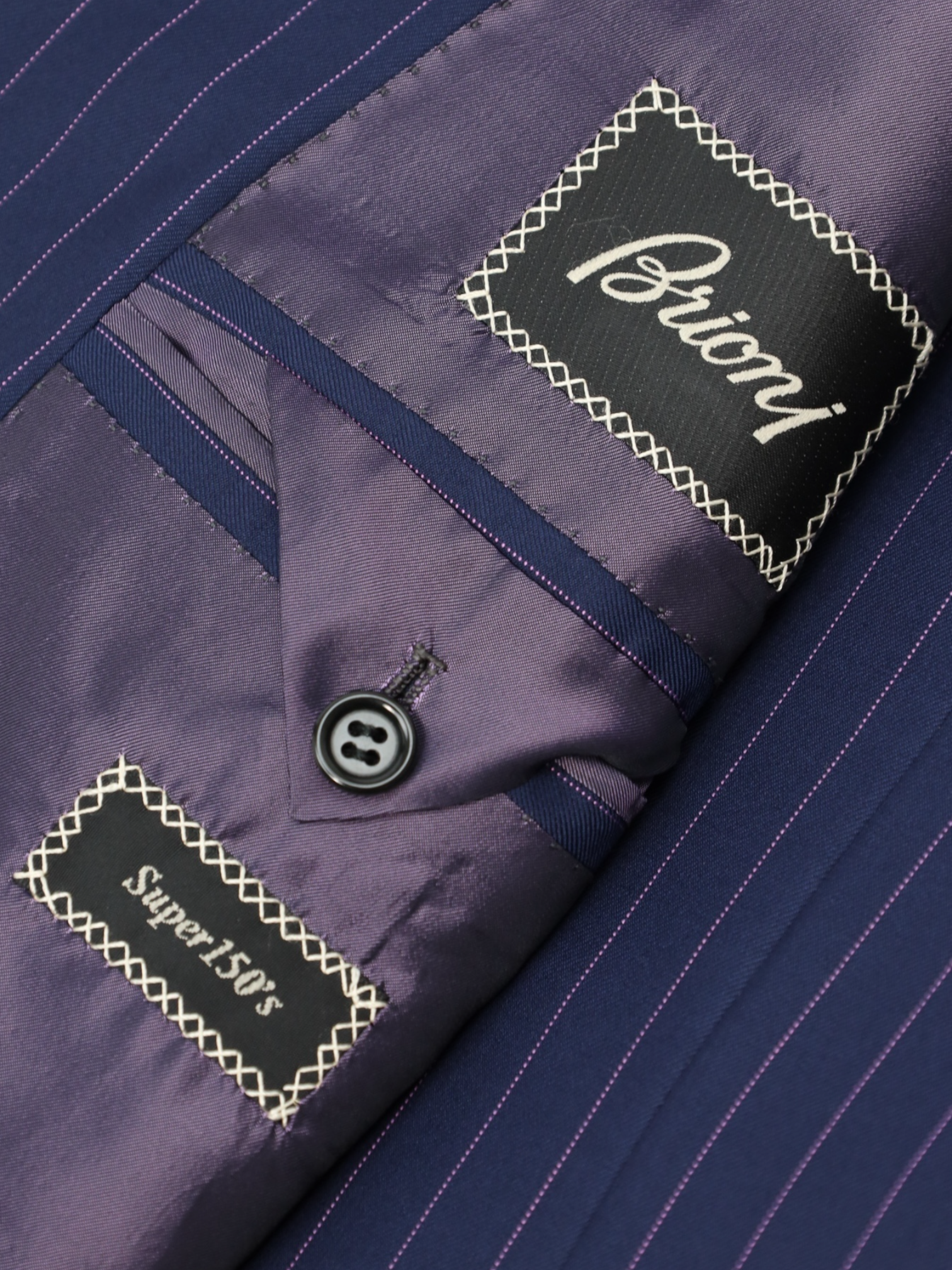 Brioni Blue Super 150's Pinstripe Parlamento Suit