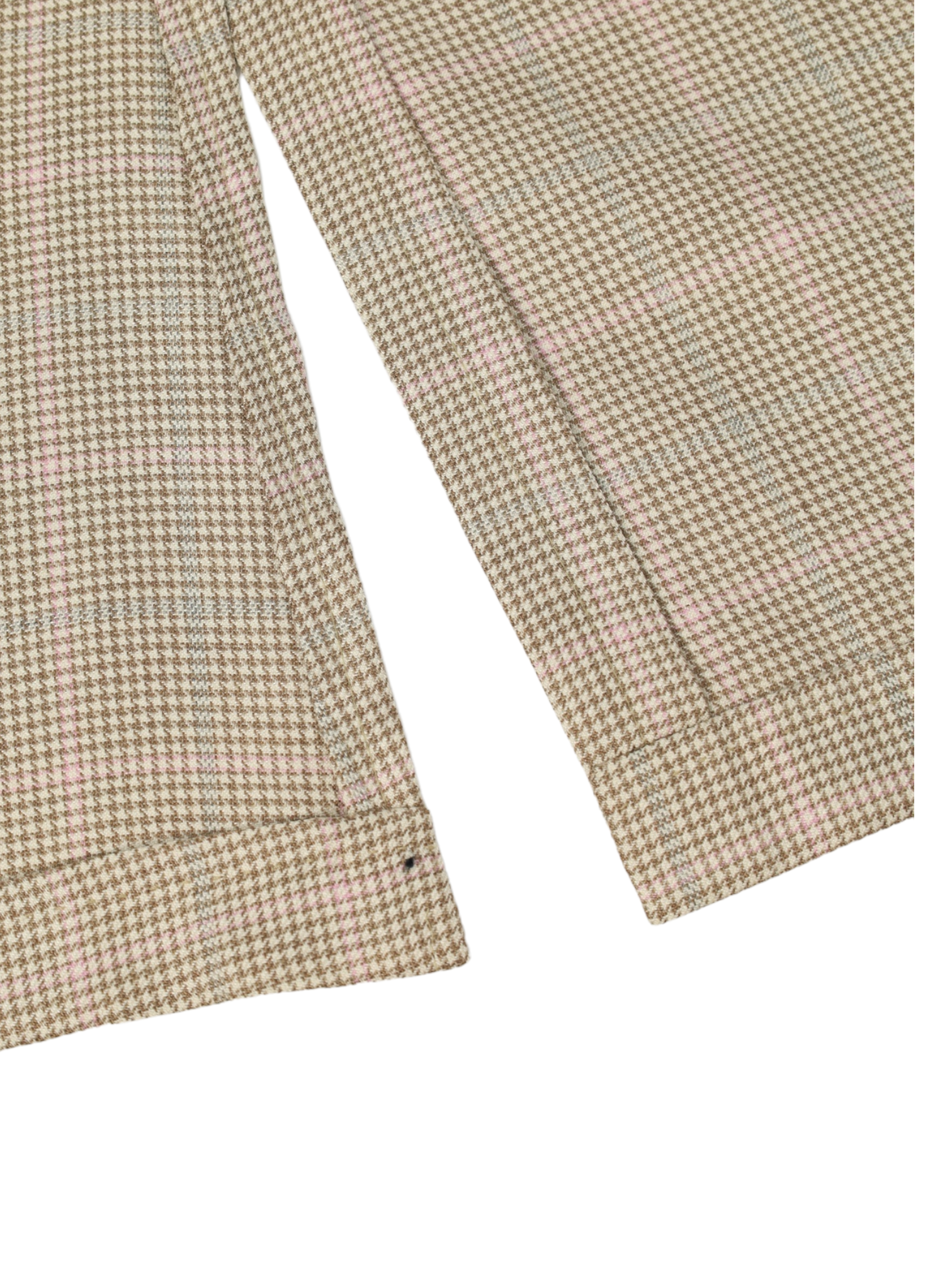 Brioni Taupe & Salmon Pink Fine-Wool Glenplaid Jacket