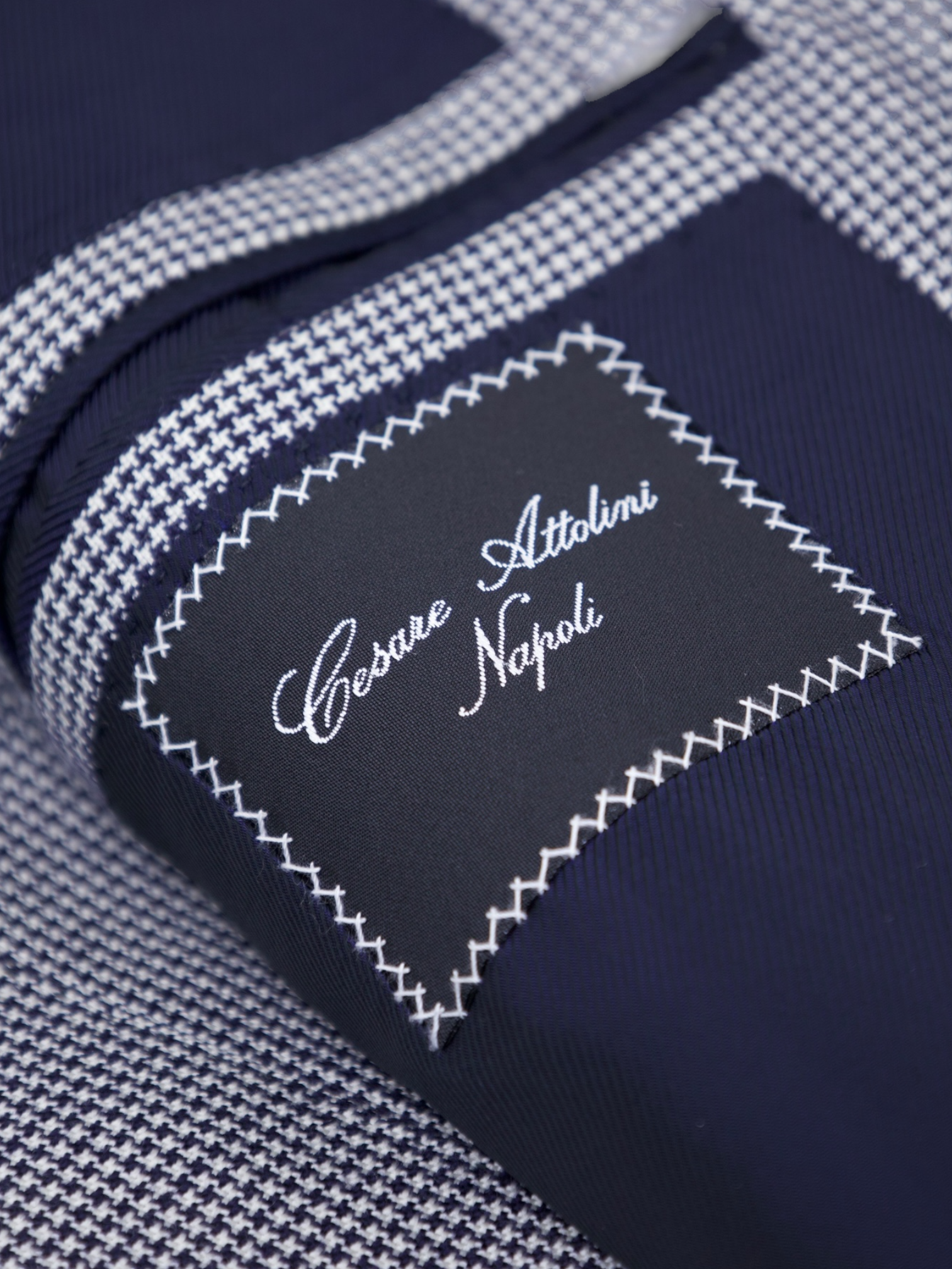 Cesare Attolini Light Grey Extrafine-Wool Puppytooth Jacket