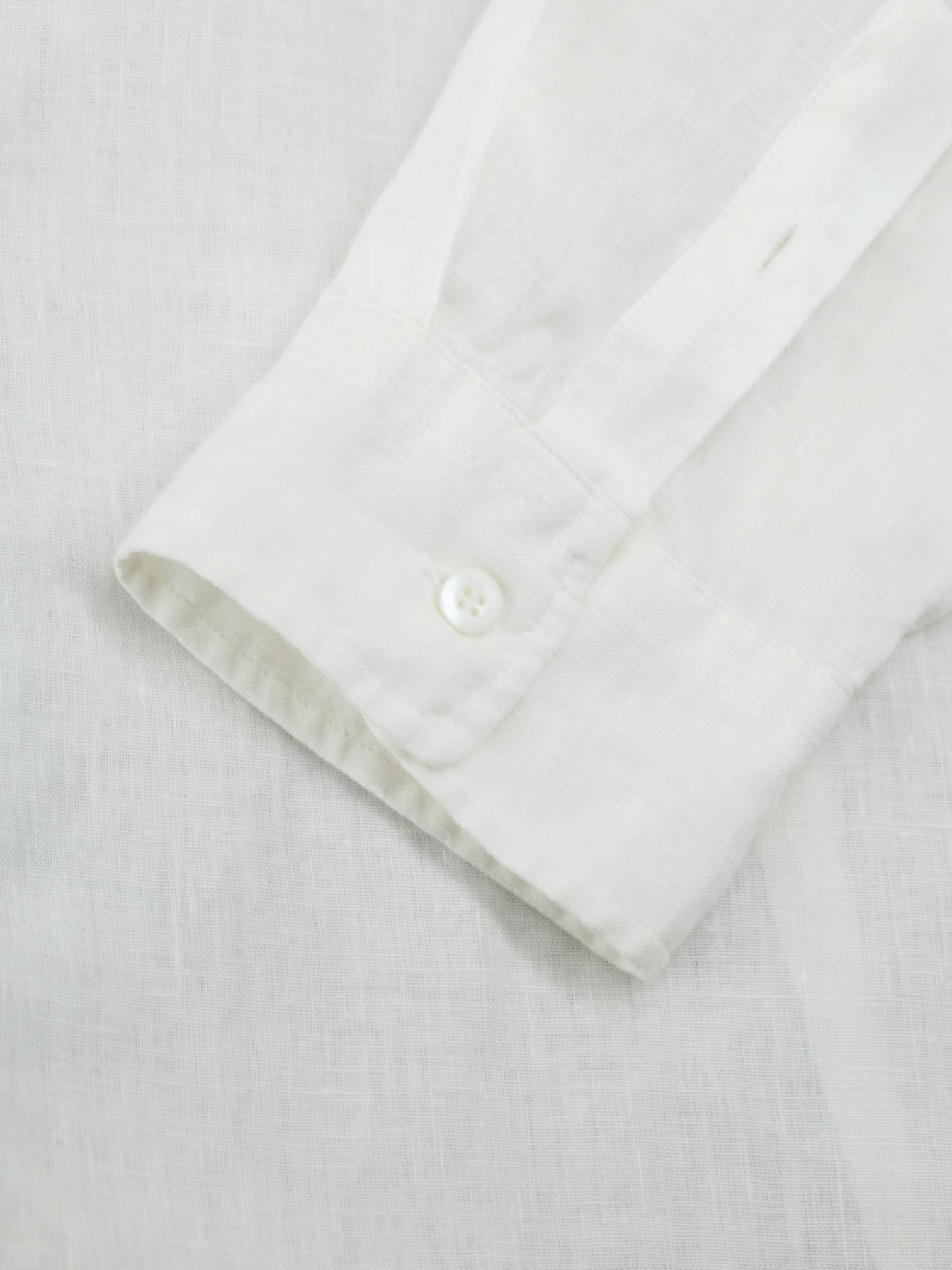 Brunello Cucinelli White Pure Linen Button-Down Summer Shirt