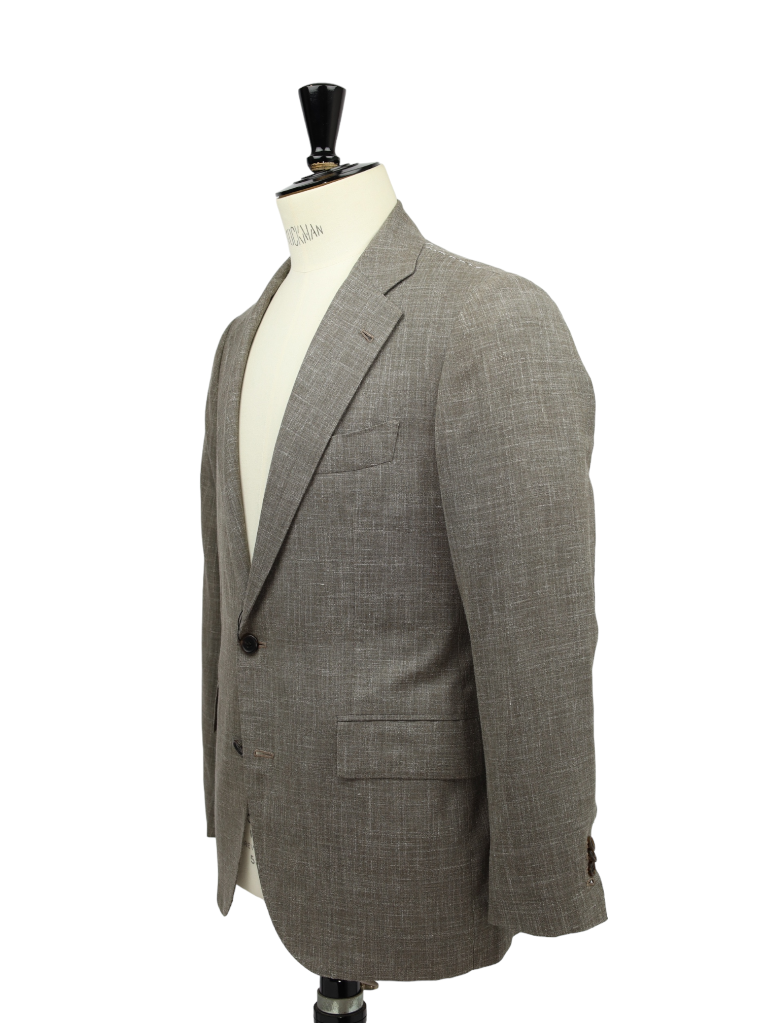 Orazio Luciano Brown Wool, Silk & Linen Melange Jacket