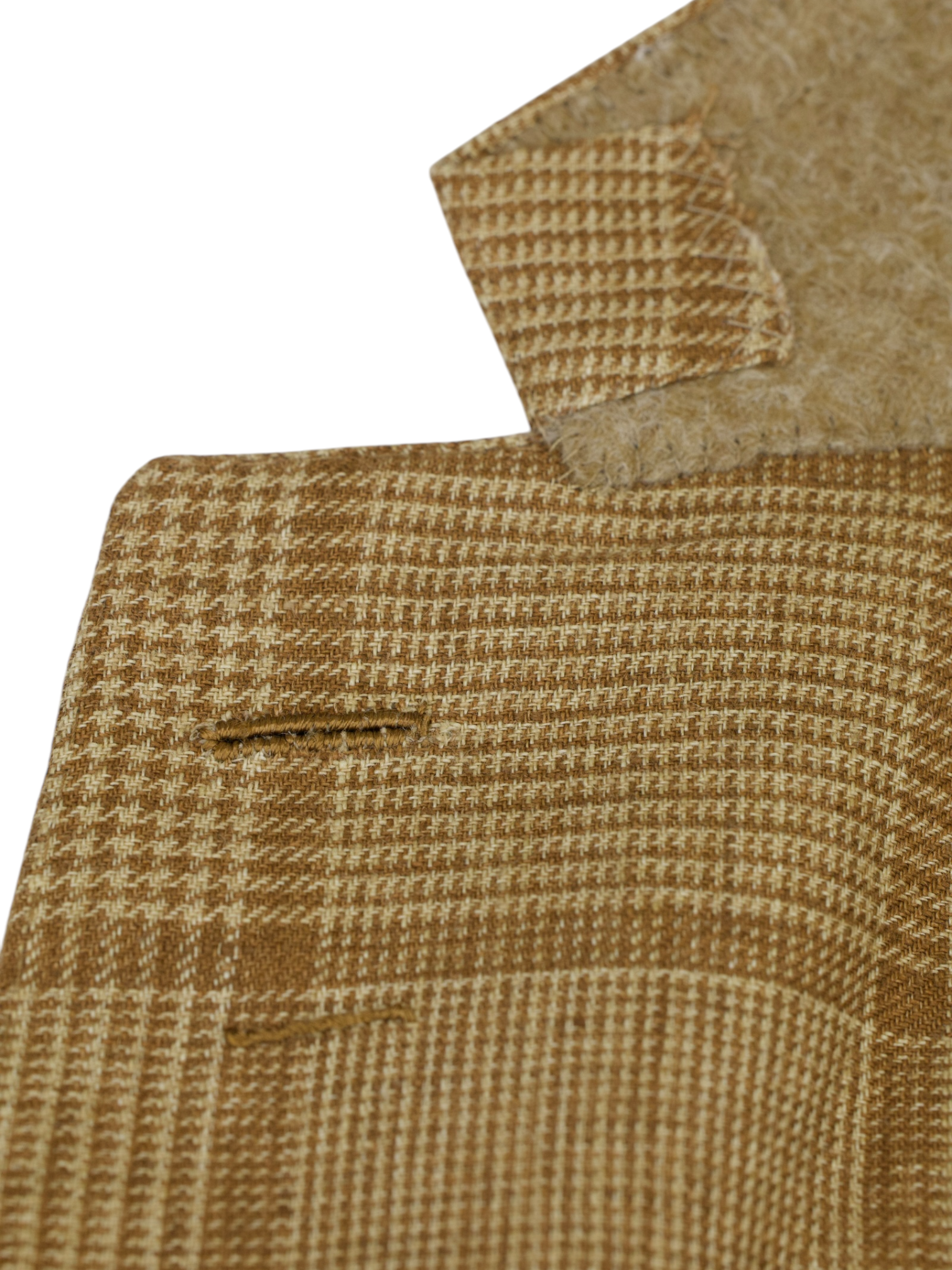 Caruso Light Brown Linen Windowpane "Aida" Summer Jacket