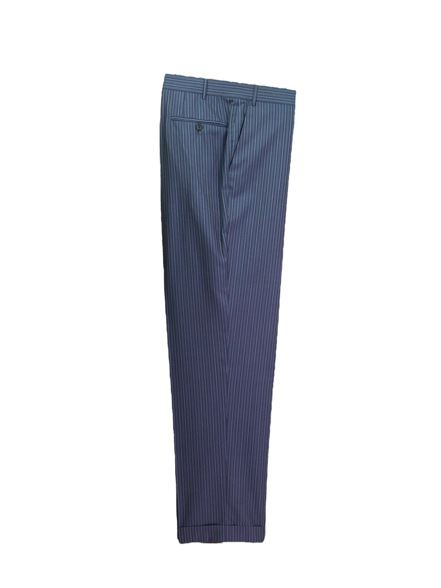 Corneliani Steel Blue Silk & Wool Multi-Pinstripe Suit