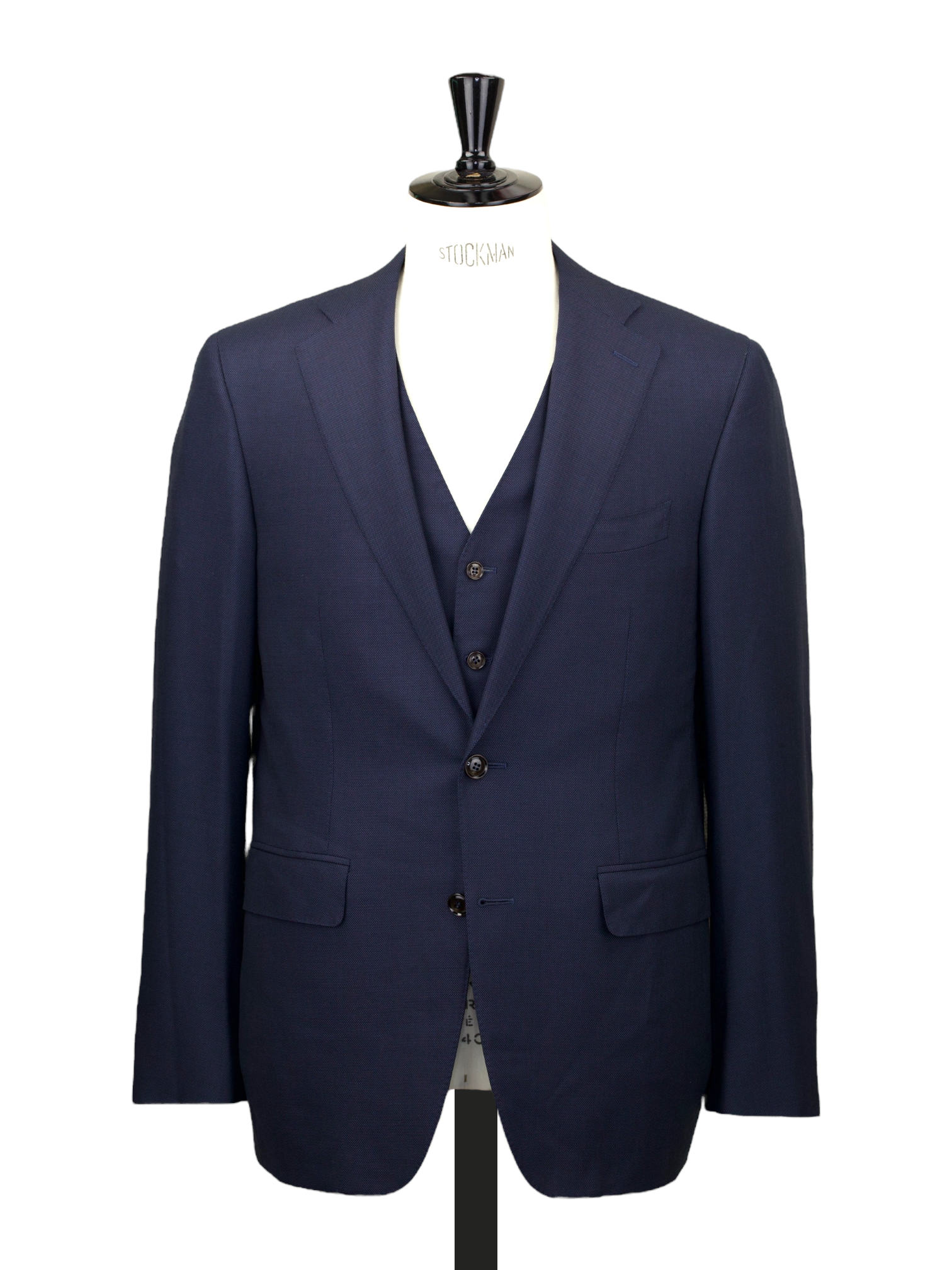 Canali Navy 3-Piece Super 160's Birdseye Suit