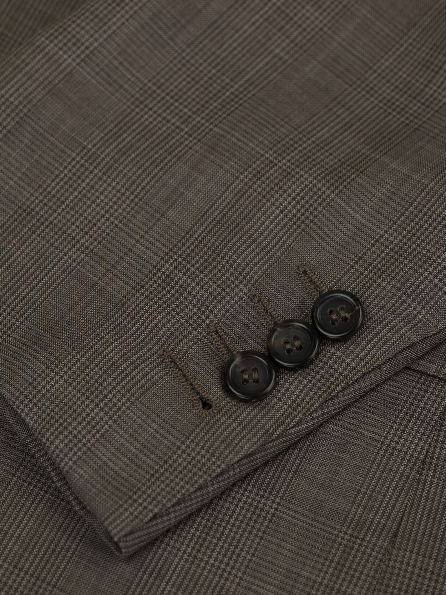 Canali Taupe Super 150's Wool & Silk Glenplaid Summer Suit + Extra Trousers