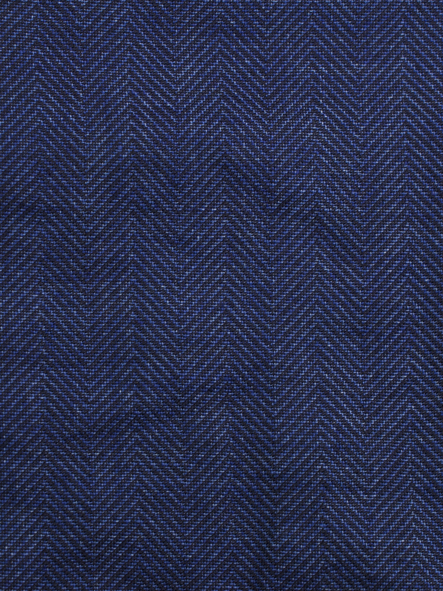 Corneliani Blue Linen & Wool Herringbone Summer Jacket