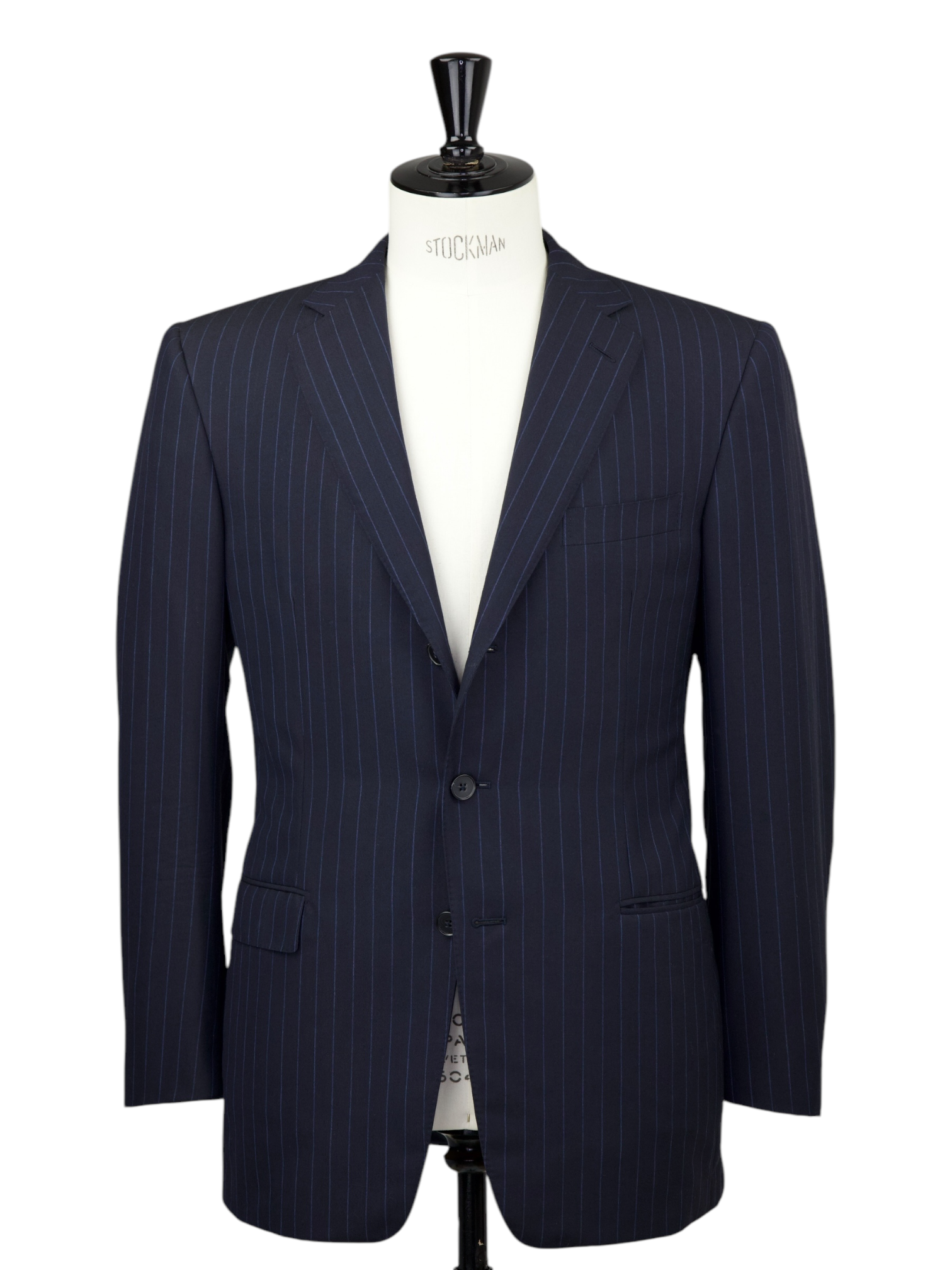 Ermenegildo Zegna Navy Cashmere & Silk Pinstripe 'Roma" Suit