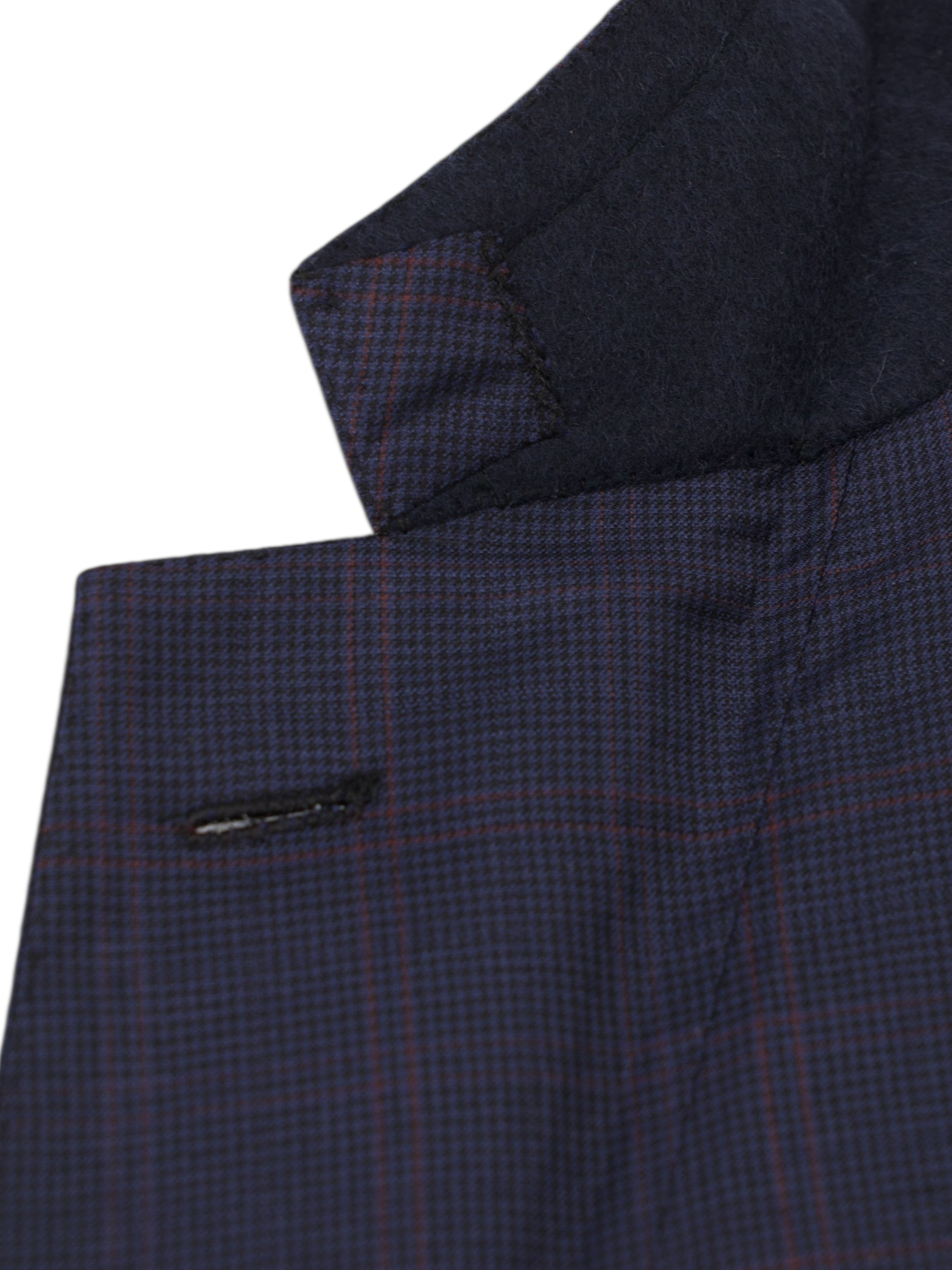 Brioni Navy & Red Wool-Silk Blend Windowpane Colosseo Suit