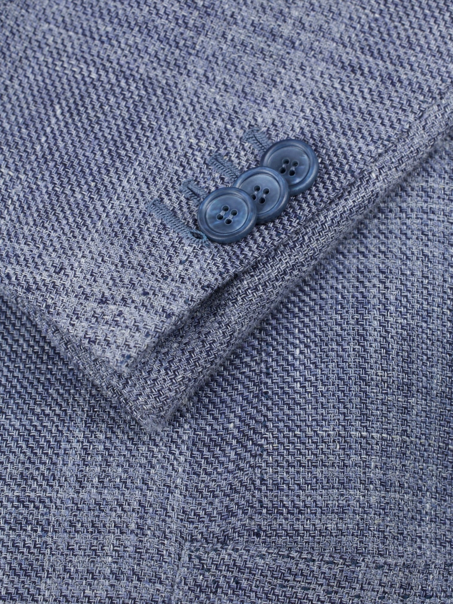 Cesare Attolini Steel Blue Linen & Wool Glenplaid Jacket