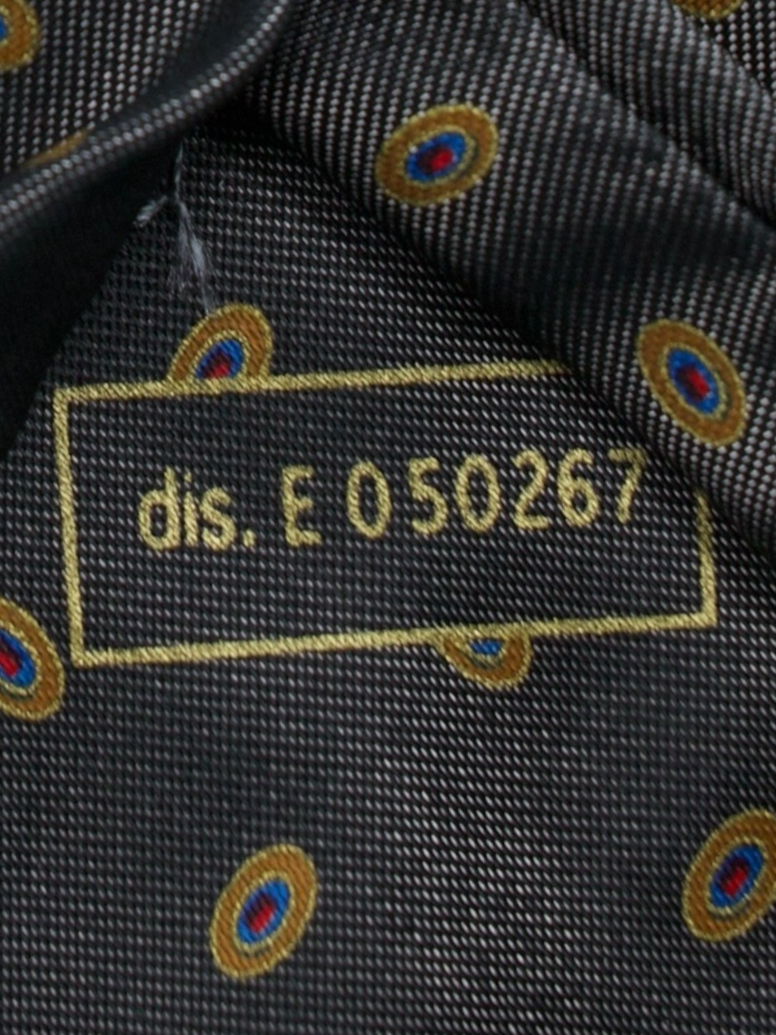 Brioni Drab Olive & Light Brown Silk Medaillon Pattern Tie