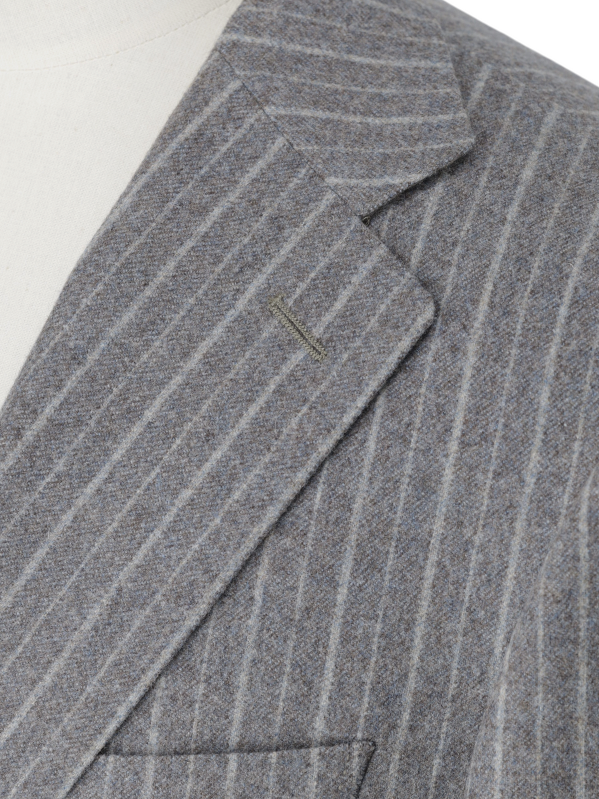 Canali Grey Classic Wool-Flannel Multi-Pinstripe Suit