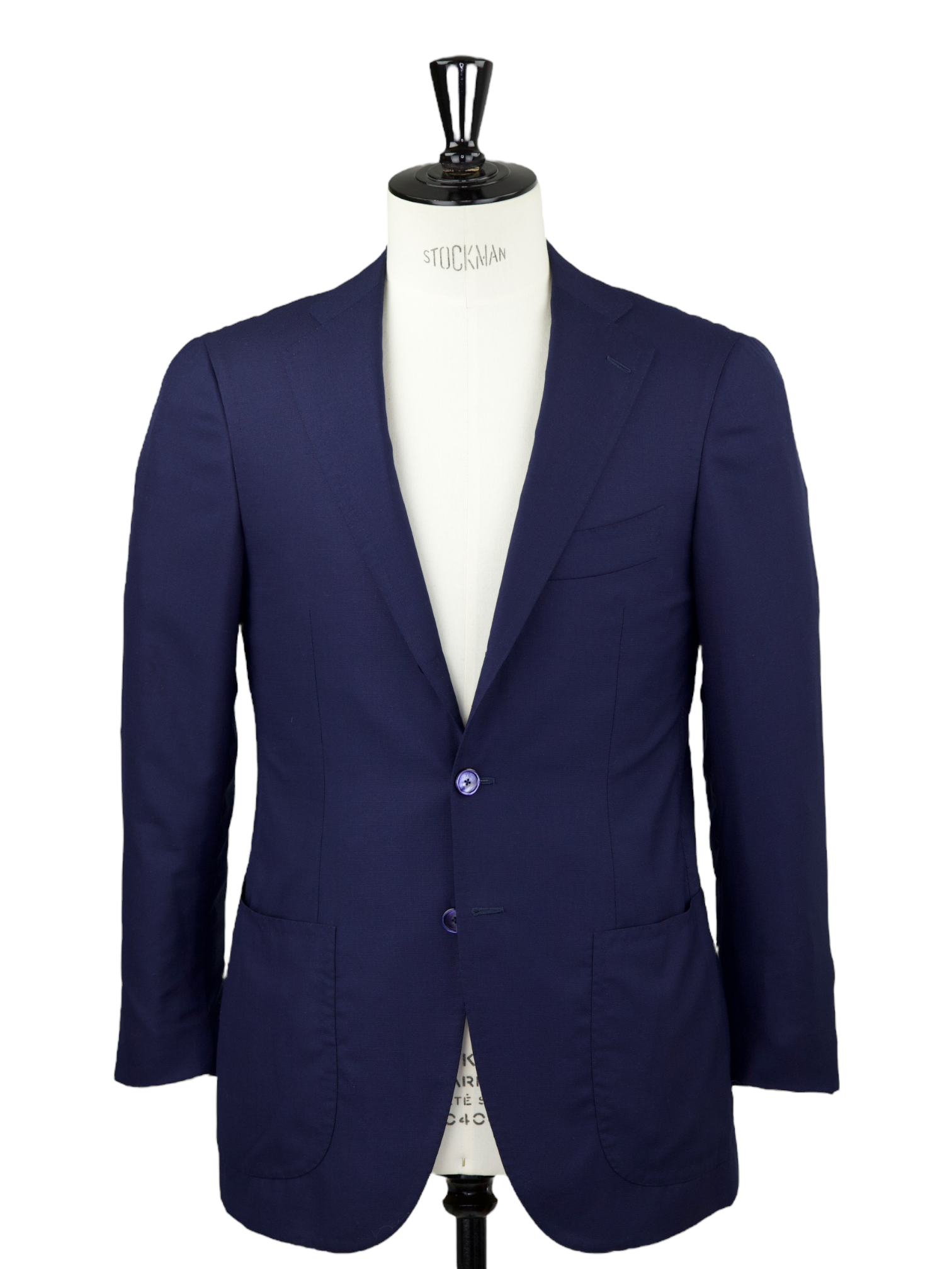 Cesare Attolini Dark Blue Super 150’s & Silk Pinpoint Jacket