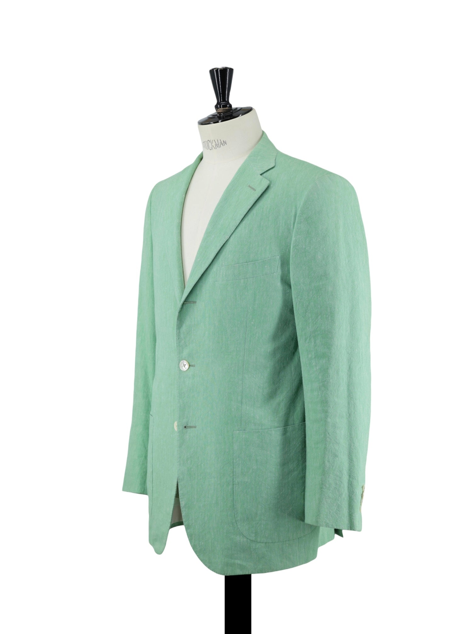 Isaia Mint Green Cotton & Linen Summer Jacket