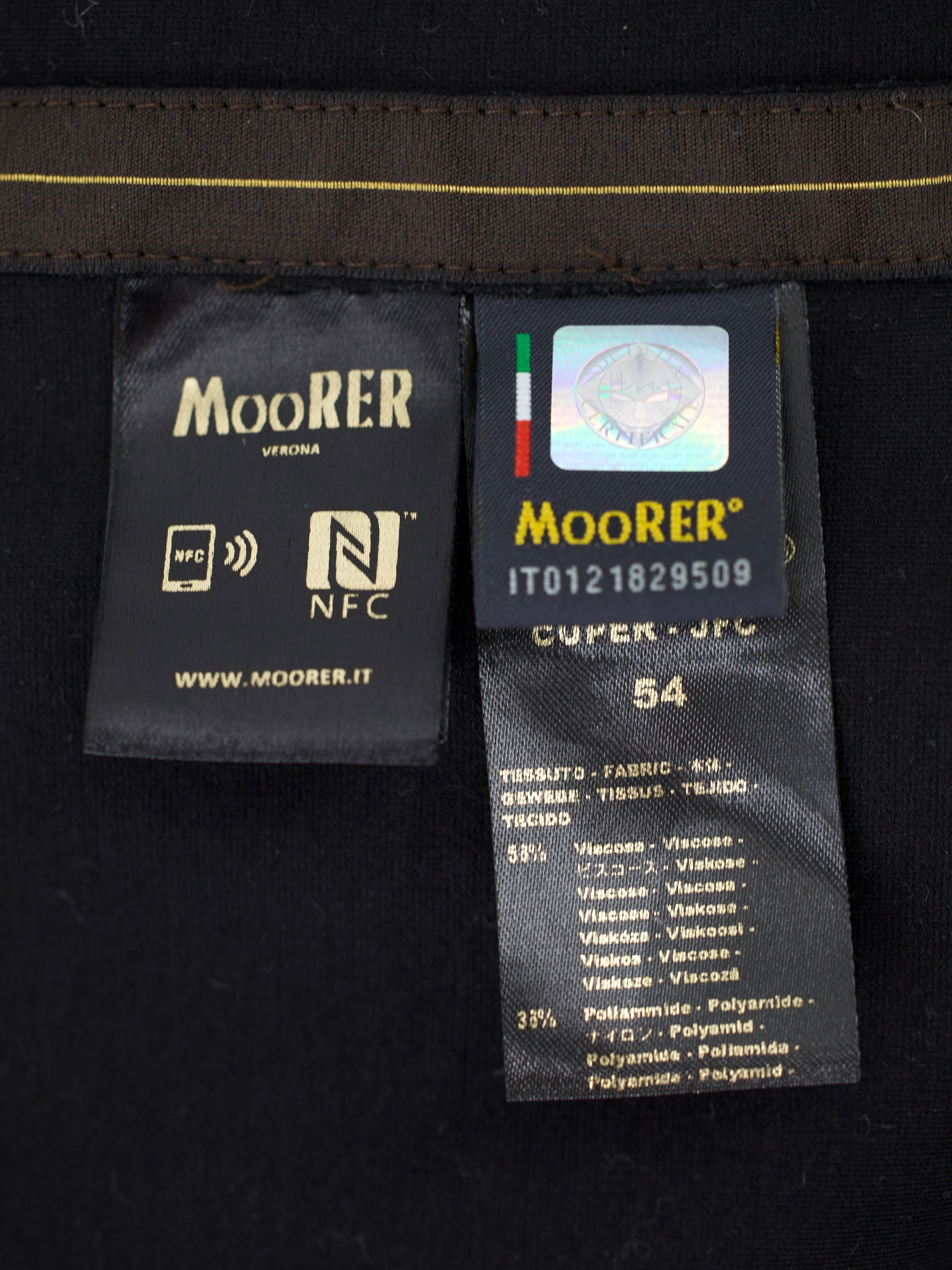 MooRER Black Viscose-Interlock Cuper Bomberjacket