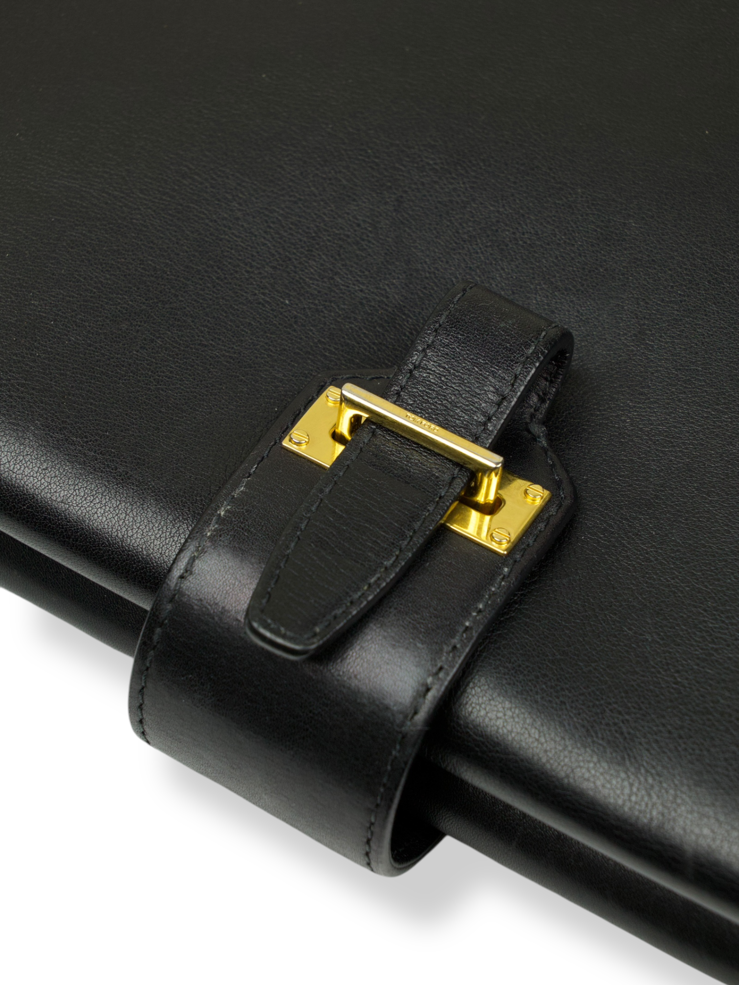 Tom Ford Black Calfskin Leather Briefcase