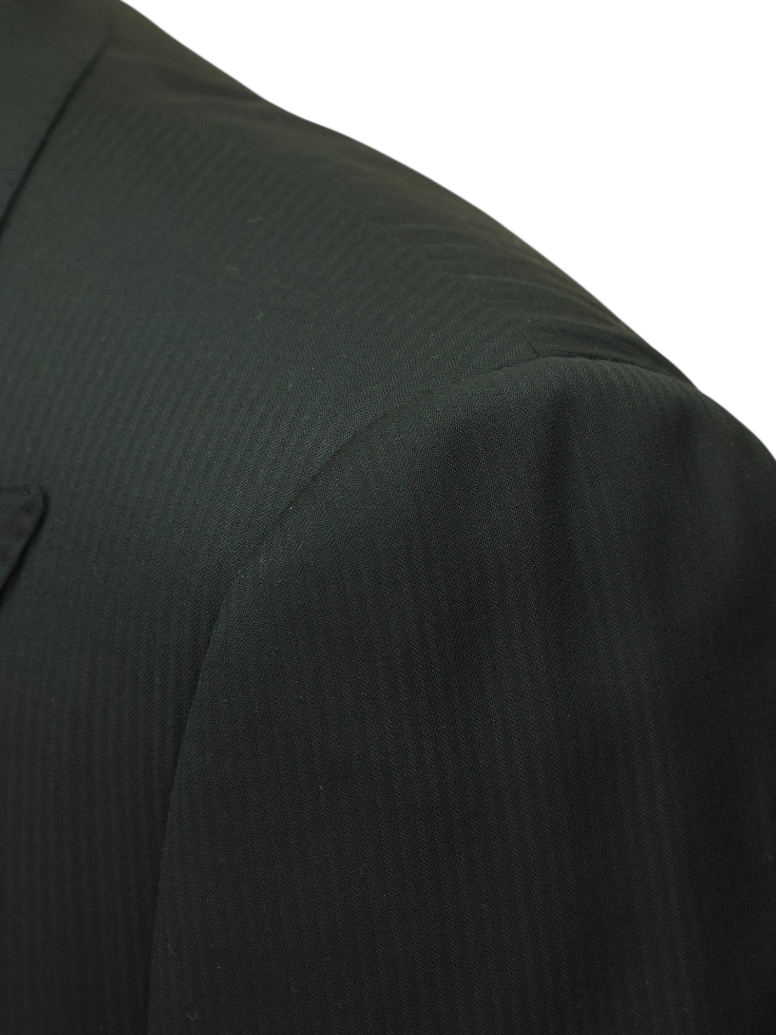 Canali Black & Grey Fine-Wool Traditional Micro-Herringbone Morning Suit