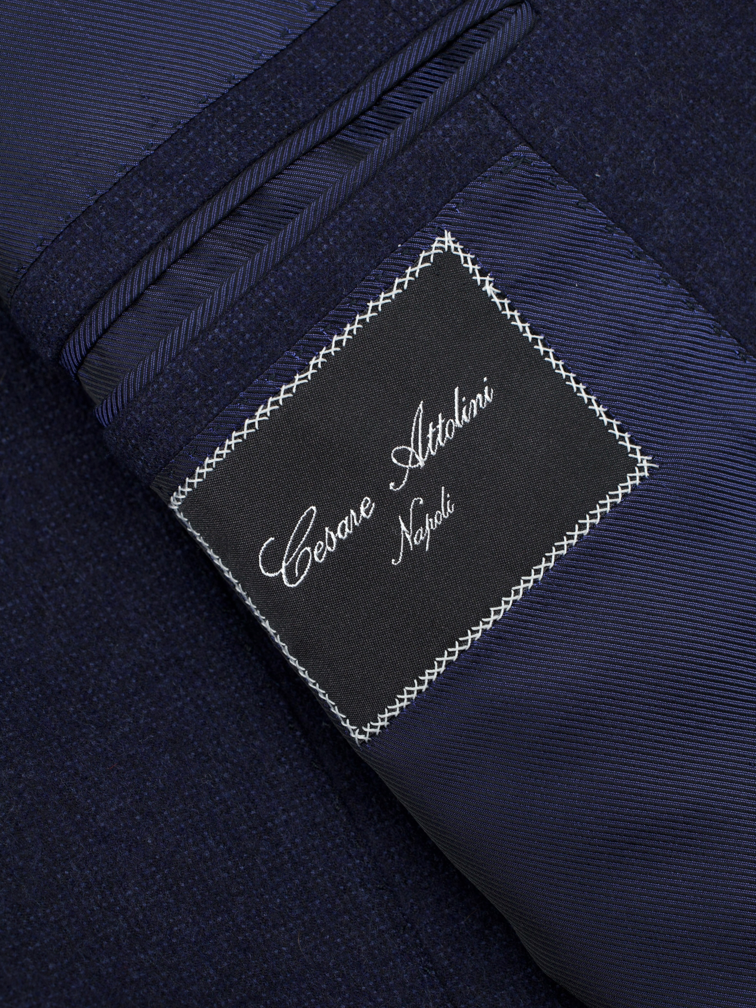 Cesare Attolini Navy Golden-Bale Merino Wool Blazer Jacket