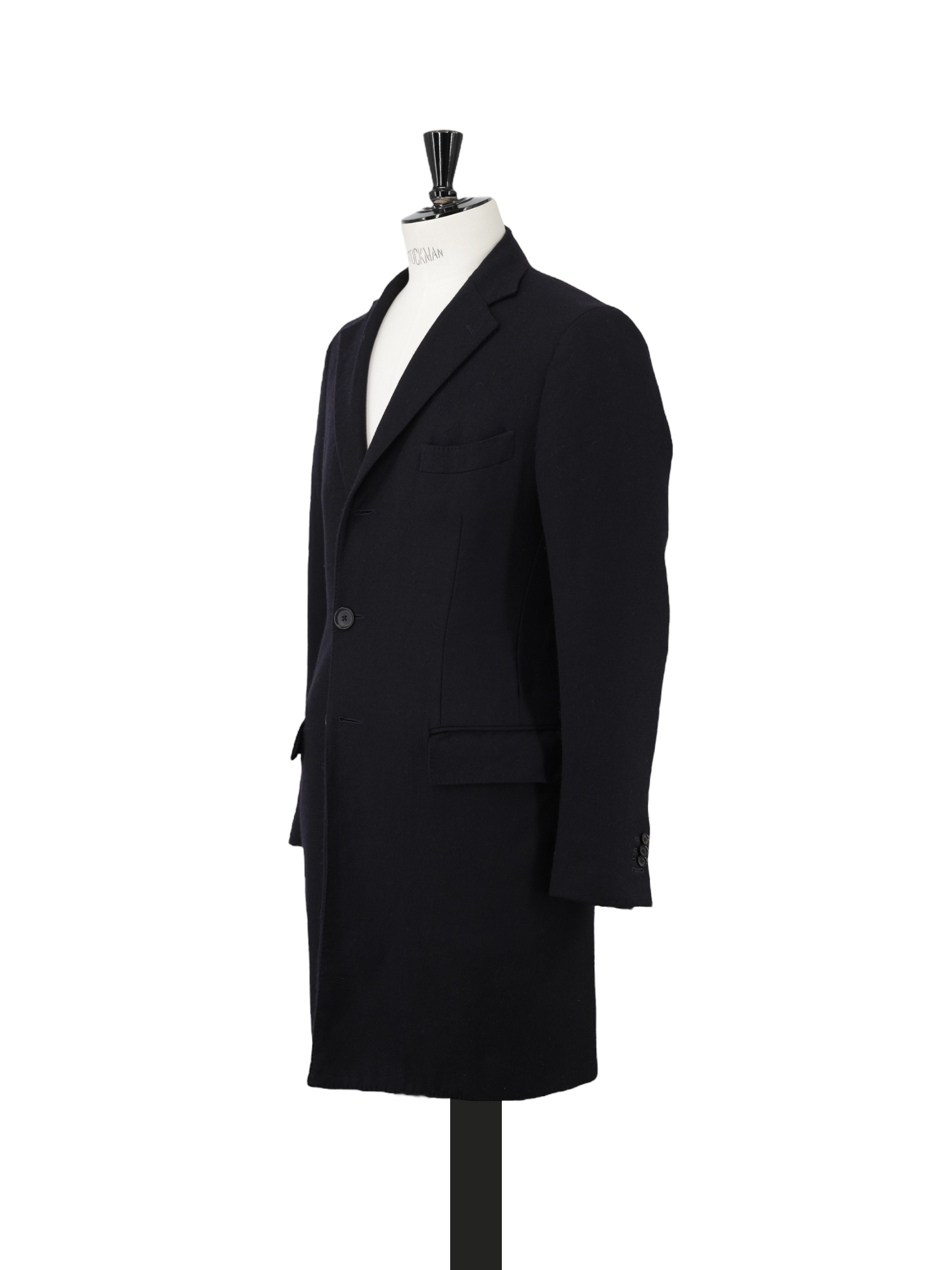 Isaia Deep Navy Double-Faced Wool Overcoat