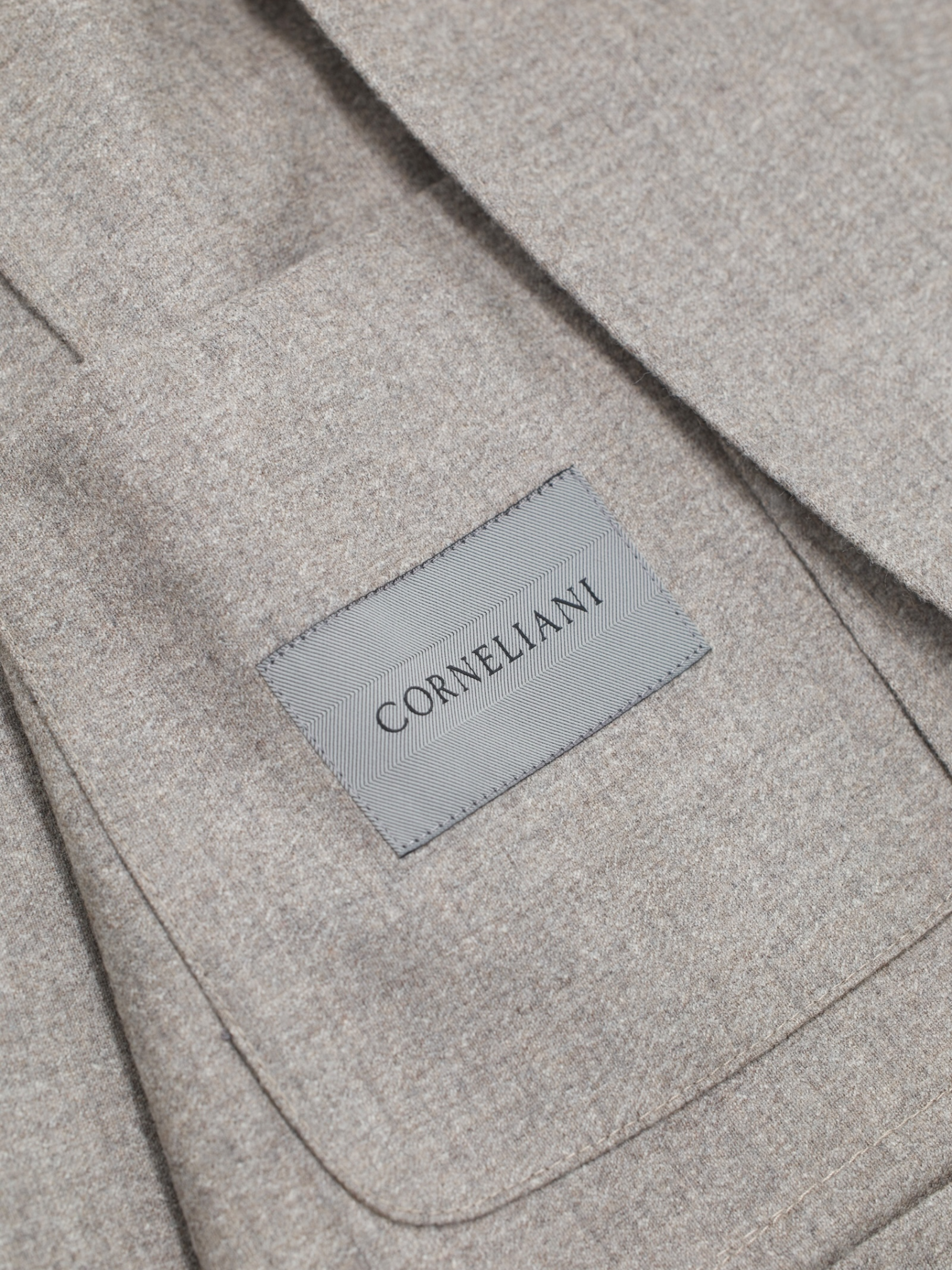 Corneliani Light Brown Wool, Cashmere & Stretch Unlined "Whisper" Jacket