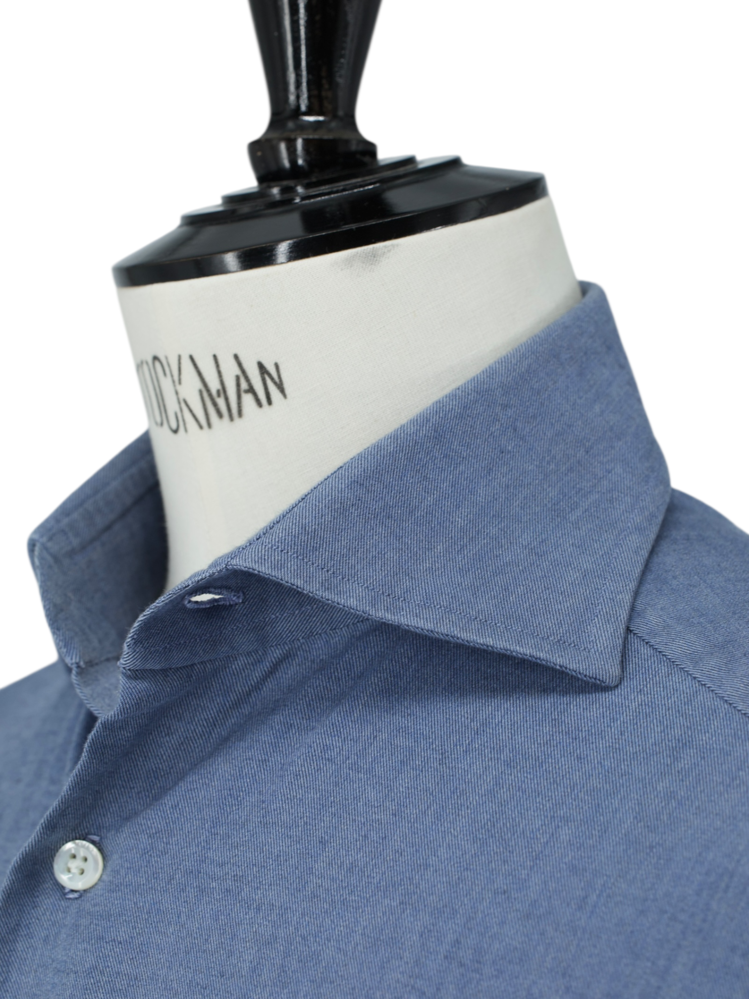 Cesare Attolini Blue Handmade Cotton-Twill Shirt