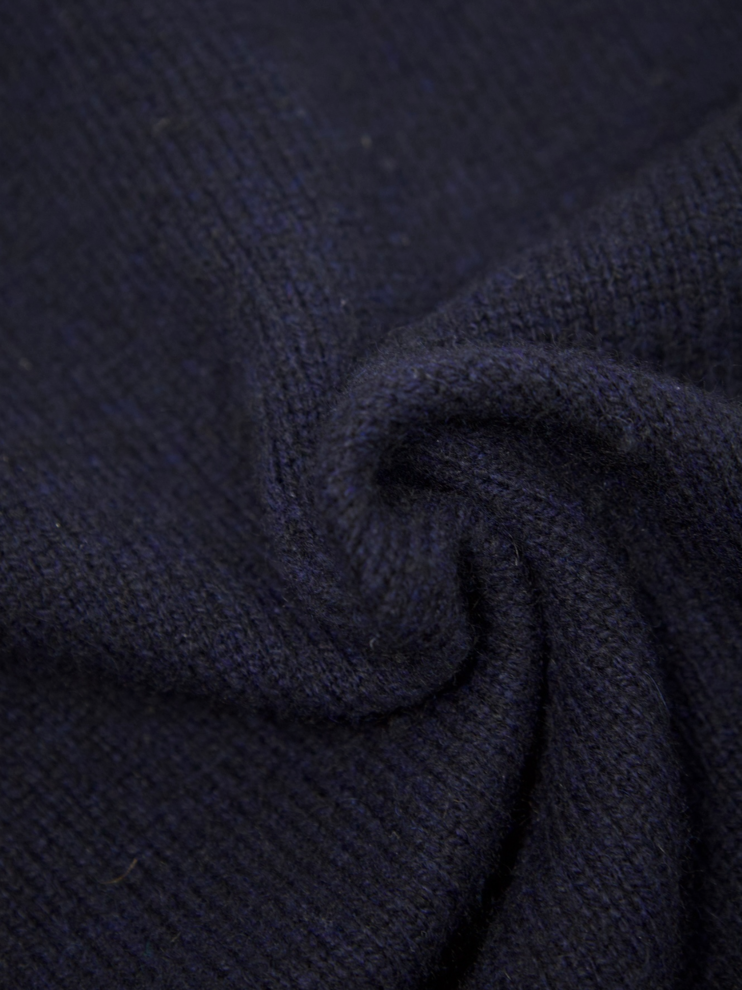 Ermenegildo Zegna Navy Nubuck-Trimmed Cashmere Fisherman's Sweater
