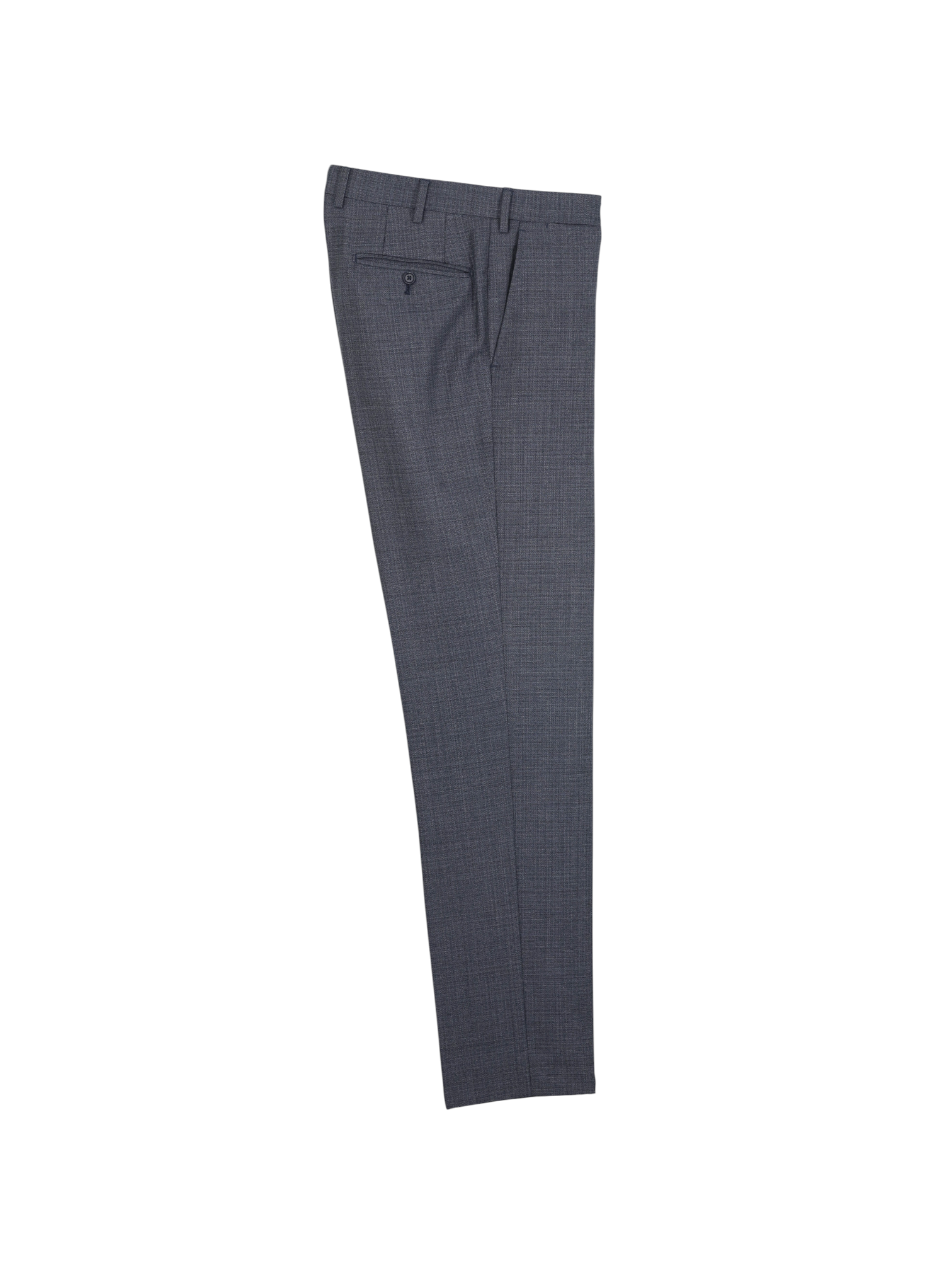 E. Formicola Steel Grey & Blue Fine-Wool Micro-Pattern Suit