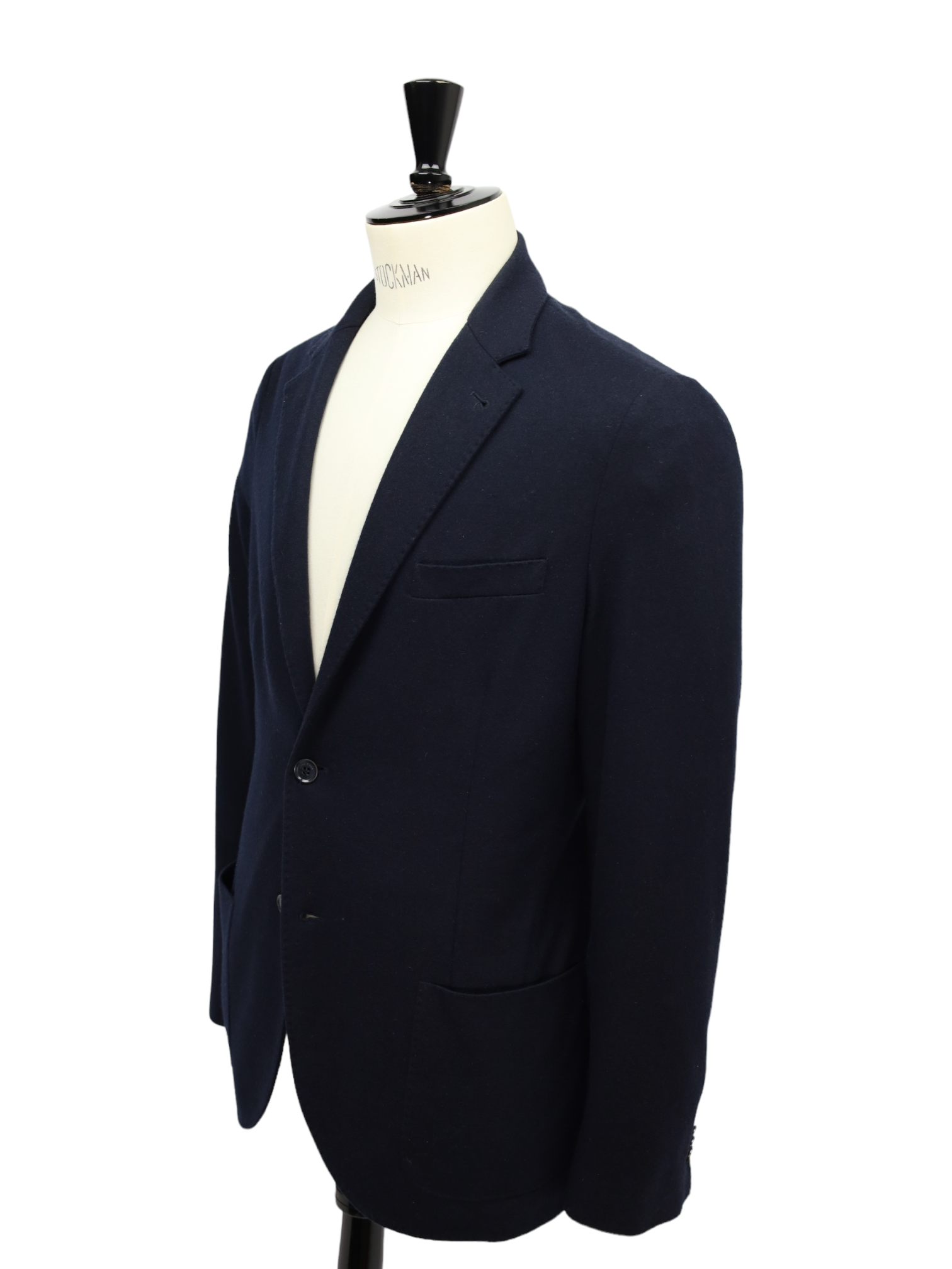 Loro Piana Navy Cashmere Jersey Knitted Blazer