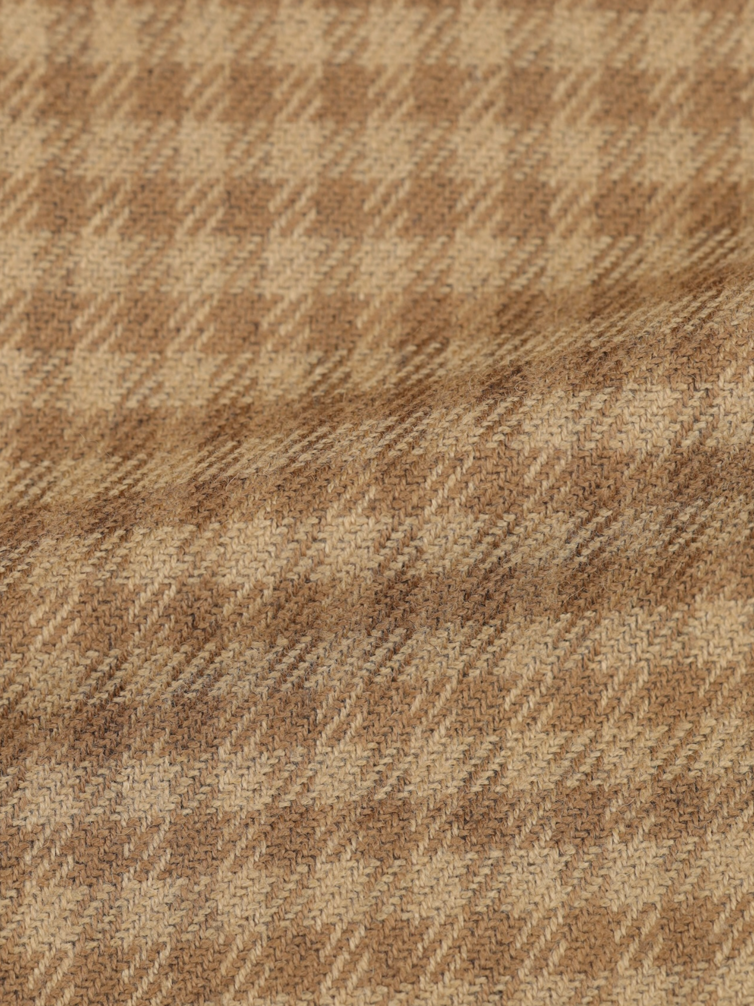 Caruso Light Brown “GobiGold” Camel Hair & Wool Gingham Jacket