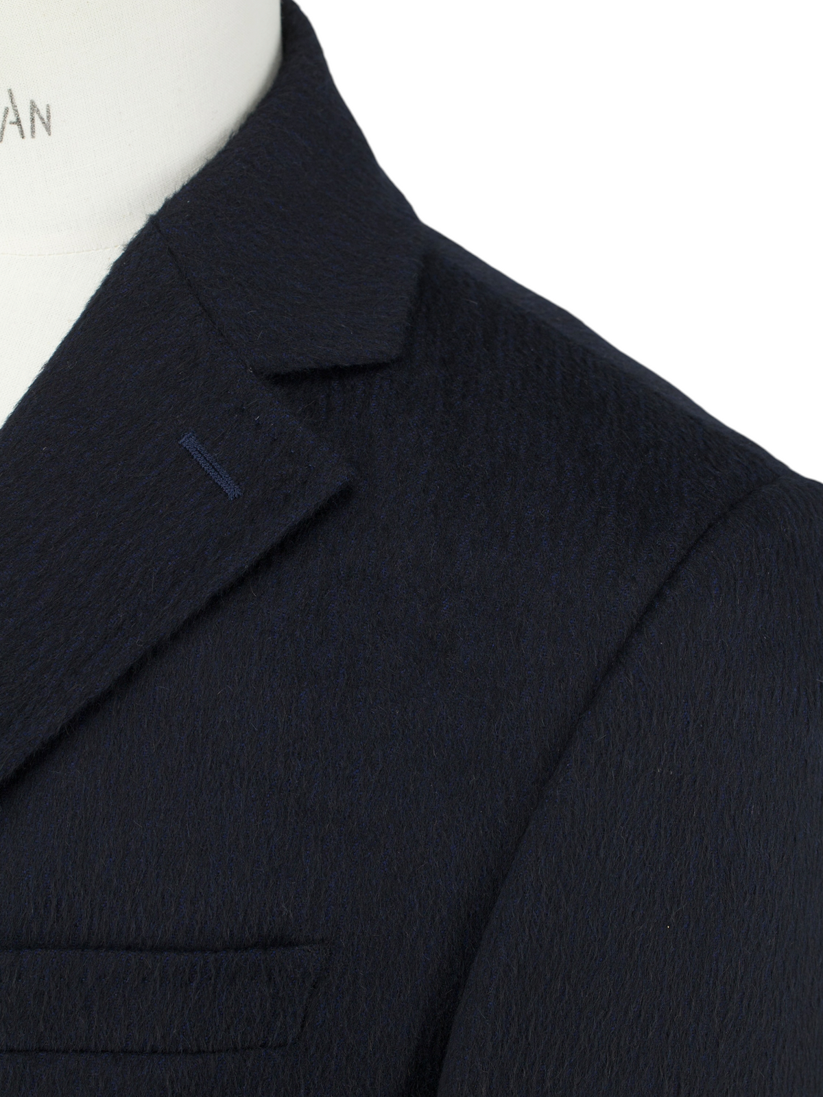 Ermenegildo Zegna Navy Plushy Alpaca & Wool Winter Overcoat
