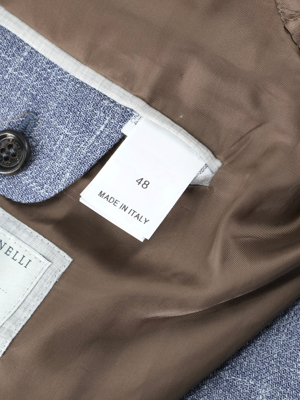 Brunello Cucinelli Steel Blue Linen, Wool & Silk Melange Suit