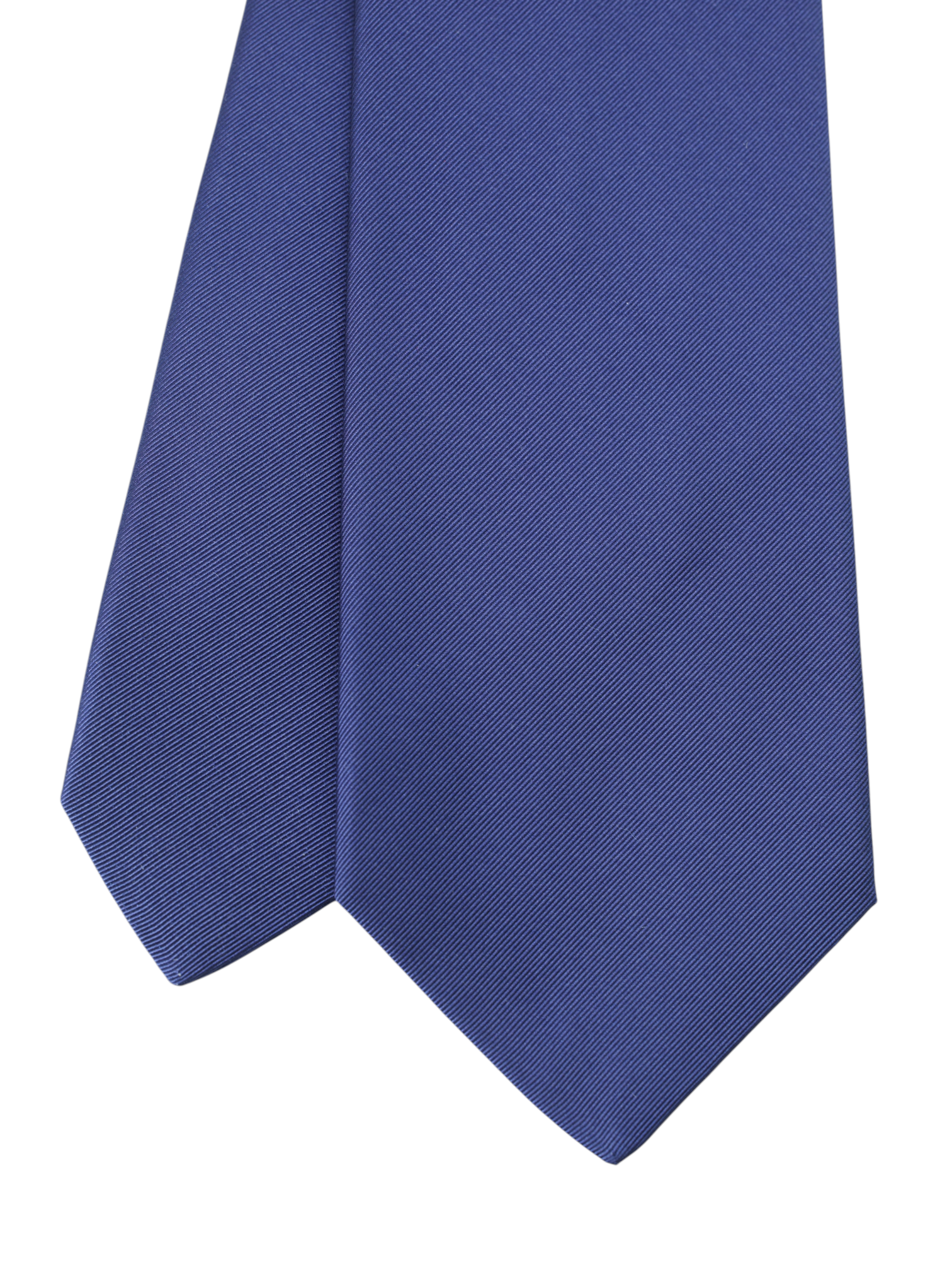 Kiton 5-Fold Royal Blue Plain Twill Self-Tipped Tie