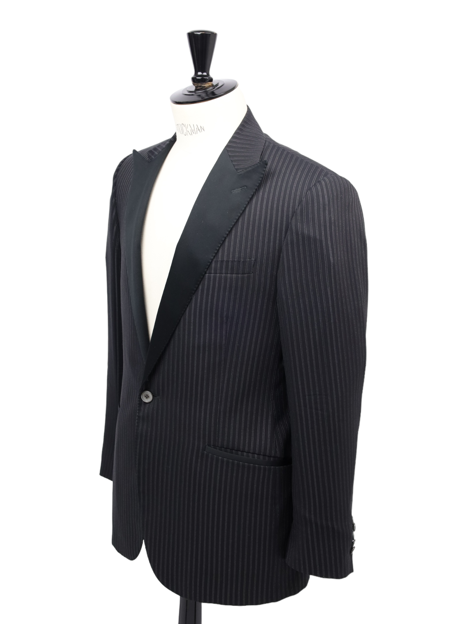 Corneliani Black Wool & Silk Striped Tuxedo