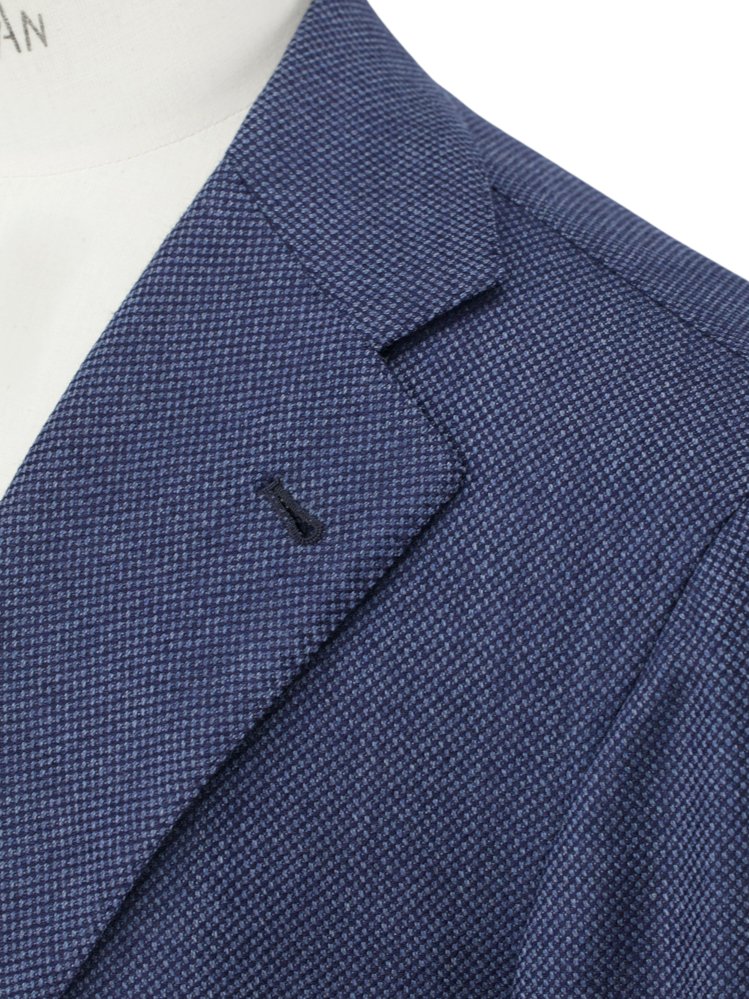 Orazio Luciano Steel Blue Wool Panama-Weave Jacket