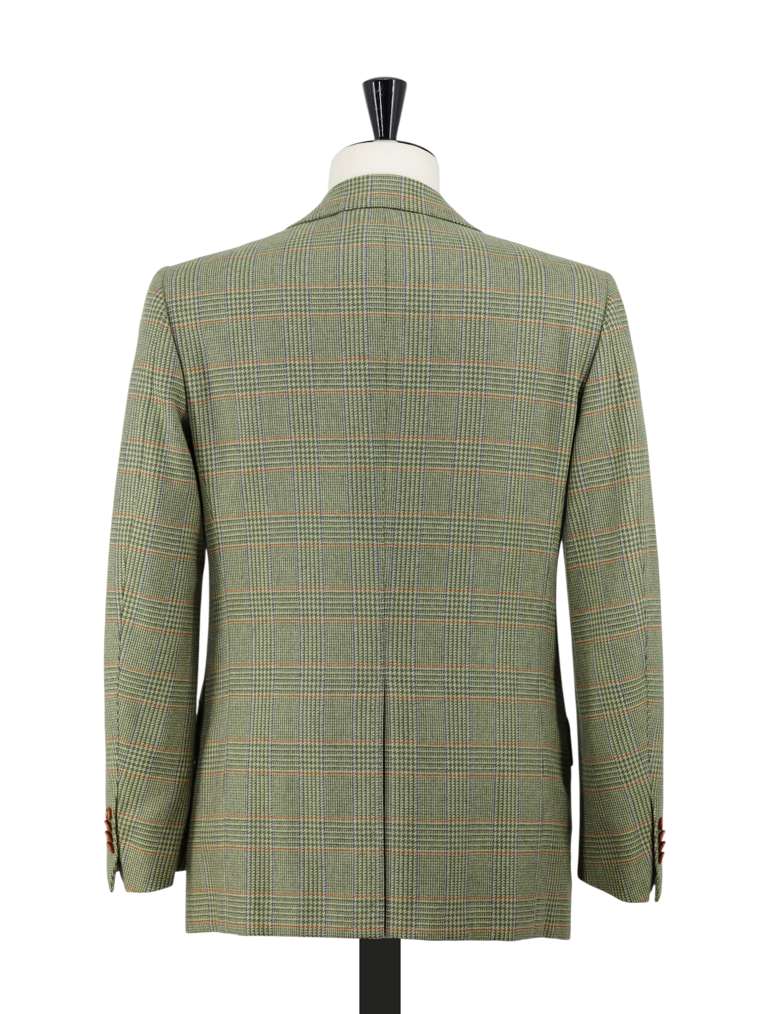 Cesare Attolini Moss Green Pure Wool Multicolor Prince of Wales Jacket