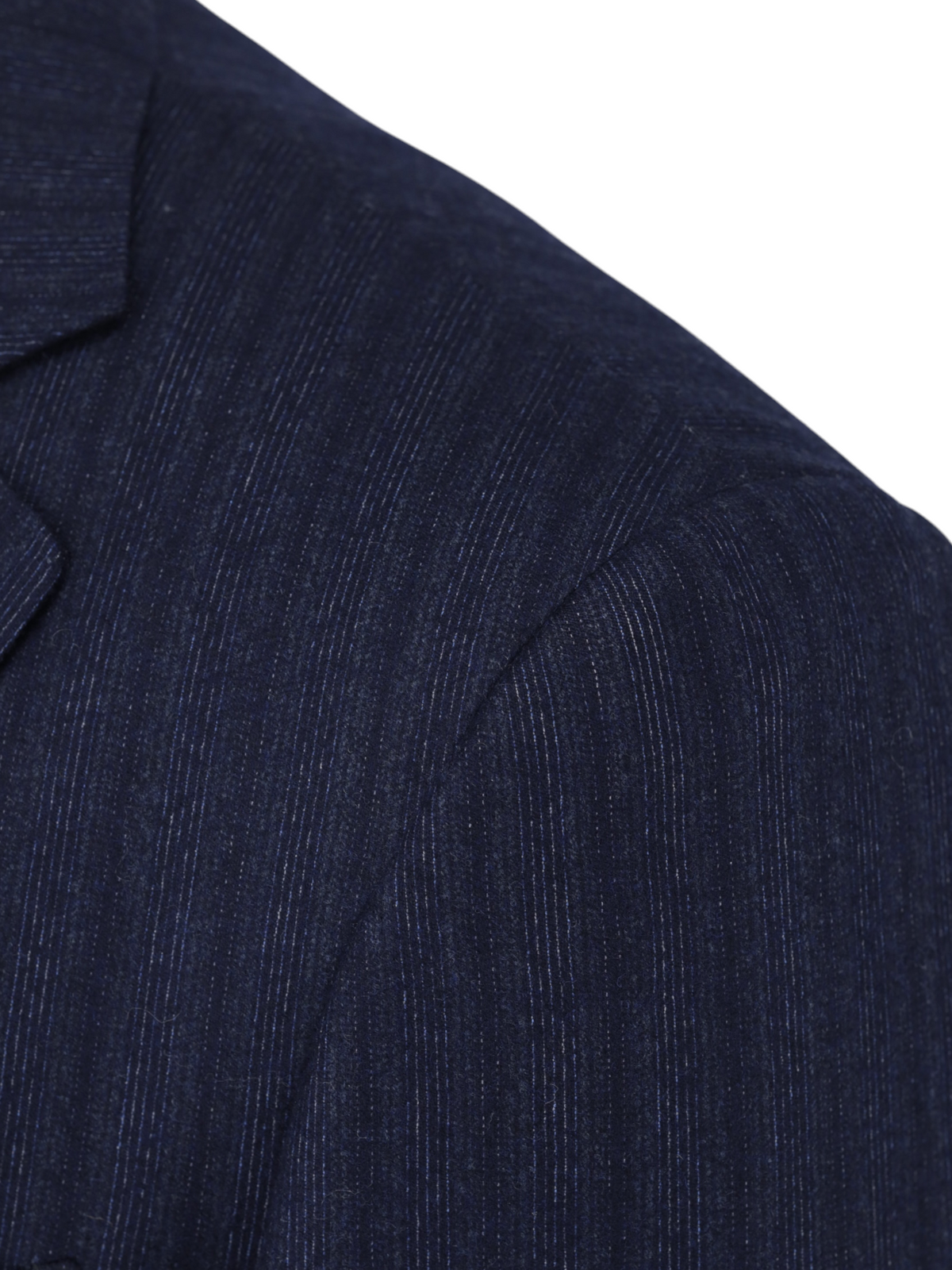 Canali Dark Blue Wool & Cashmere Flannel Multi-Stripe Winter Suit