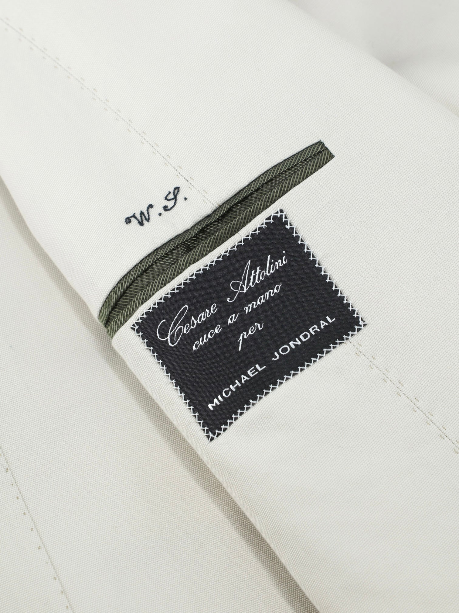 Cesare Attolini Ecru Pure-Cotton Pinpoint Sartorial Summer Suit