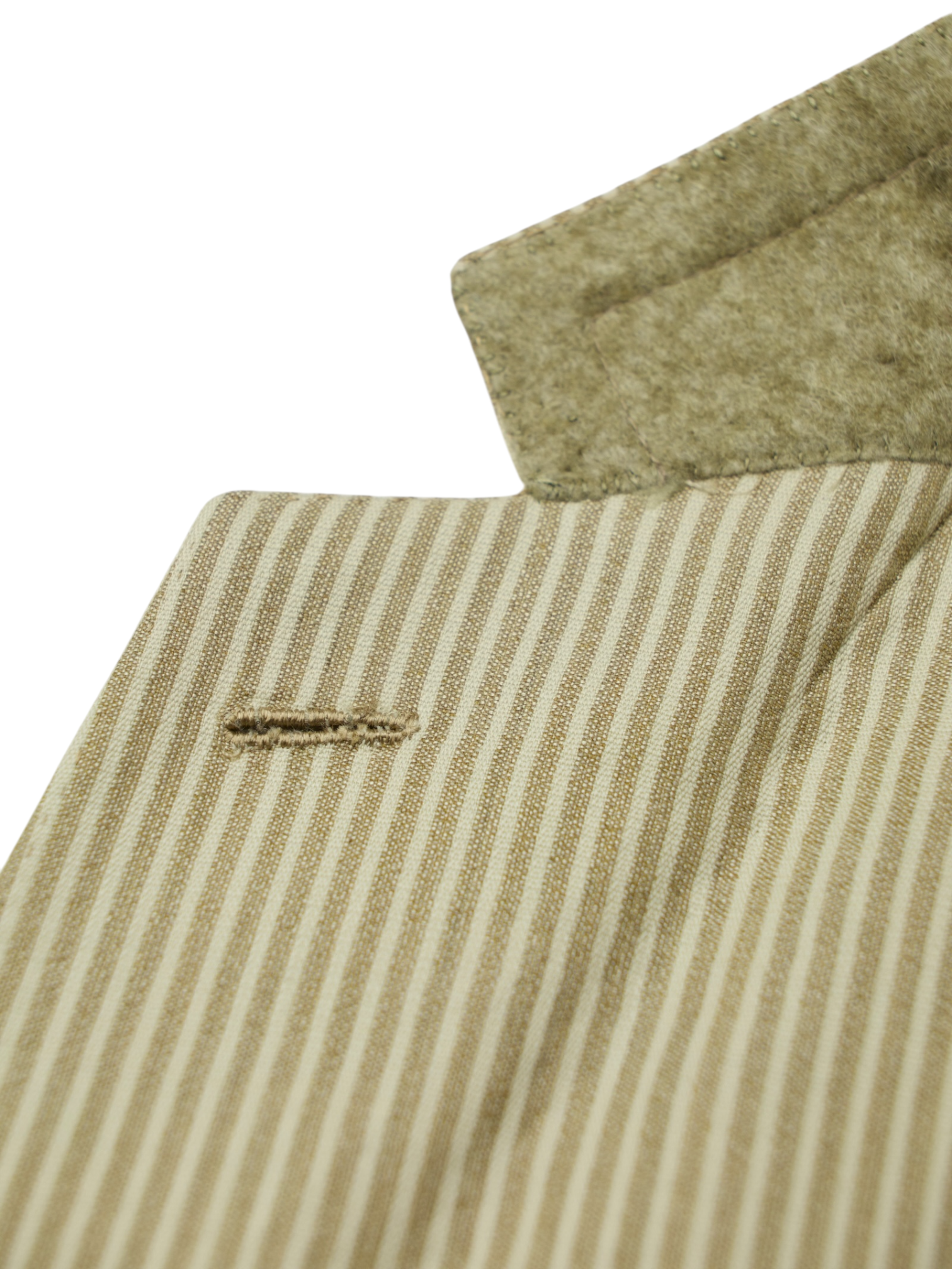 Brioni Sand Wool & Silk Pinstripe "Millennio" Summer Jacket
