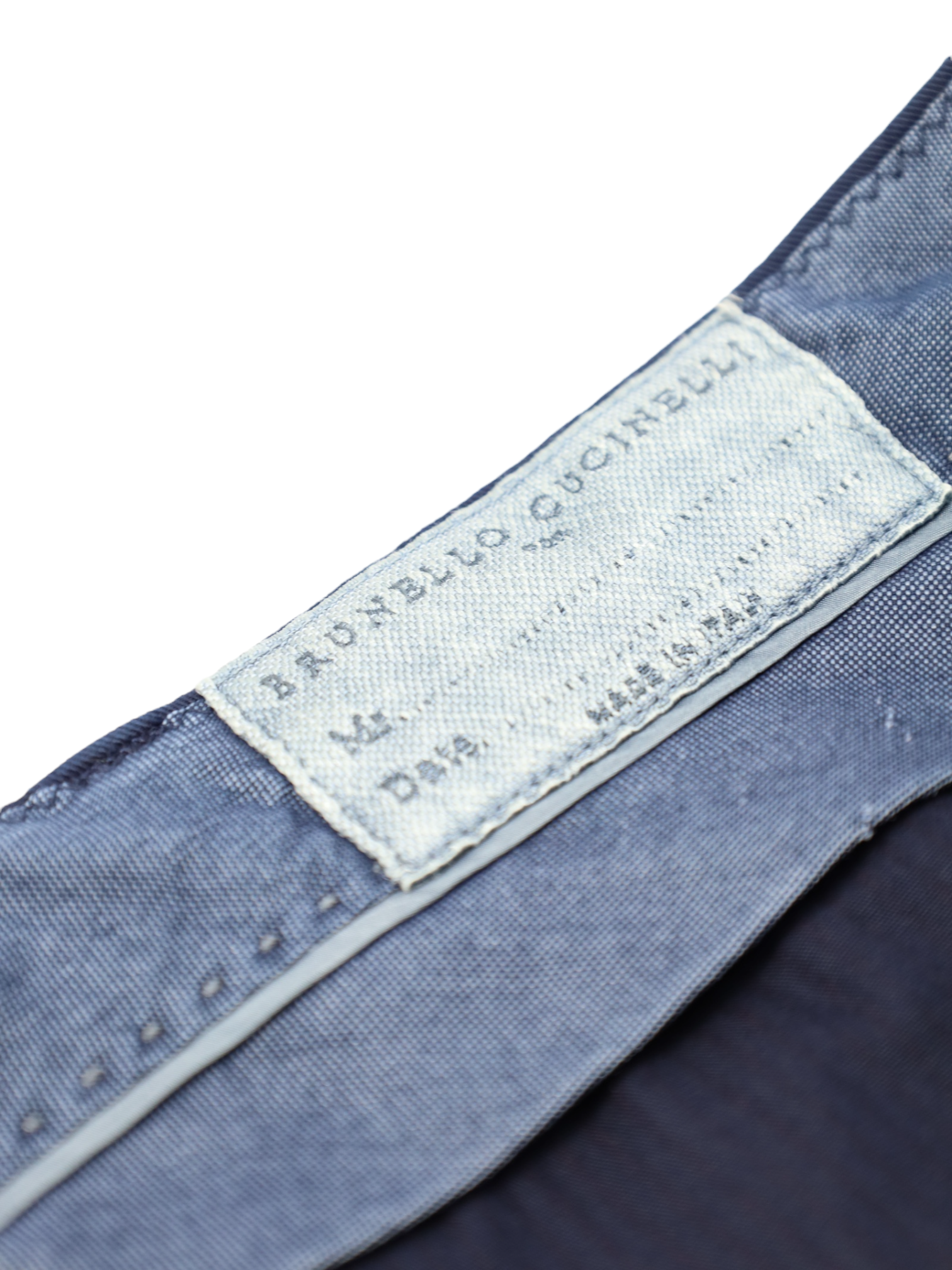 Brunello Cucinelli Navy Cotton & Elastane Italian Fit Chino