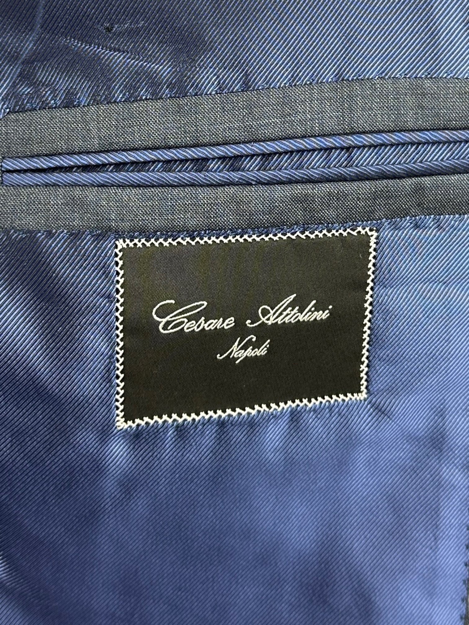 Cesare Attolini Steel Blue S170's & Silk Suit