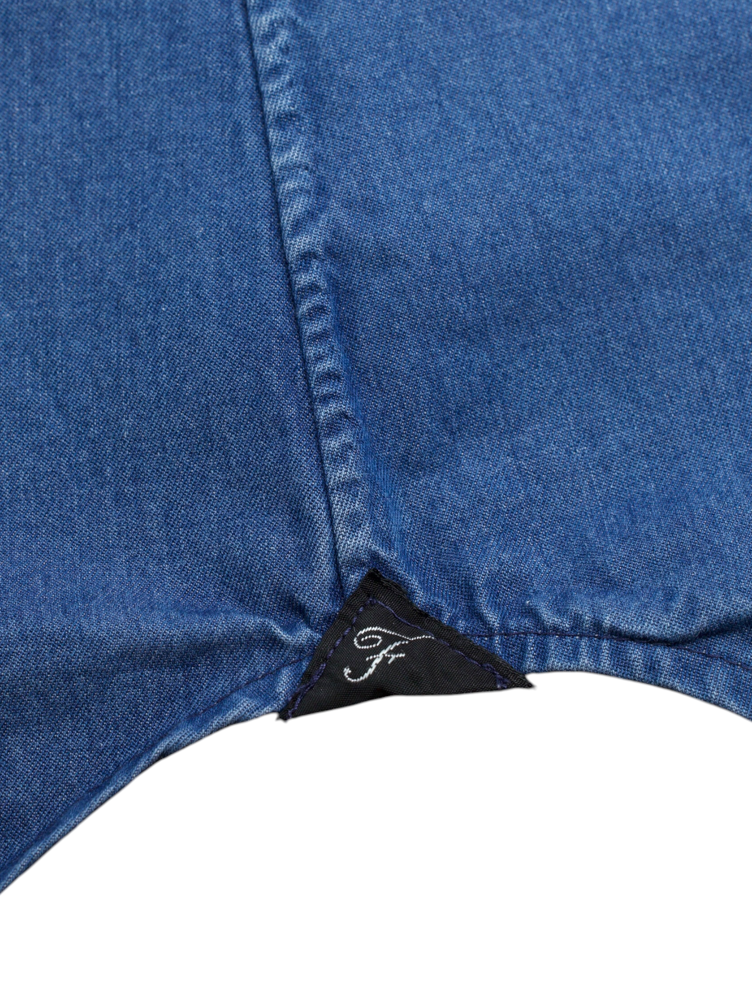 Finamore Blue Pure Cotton “Esclusiva” Sartorial Denim Shirt