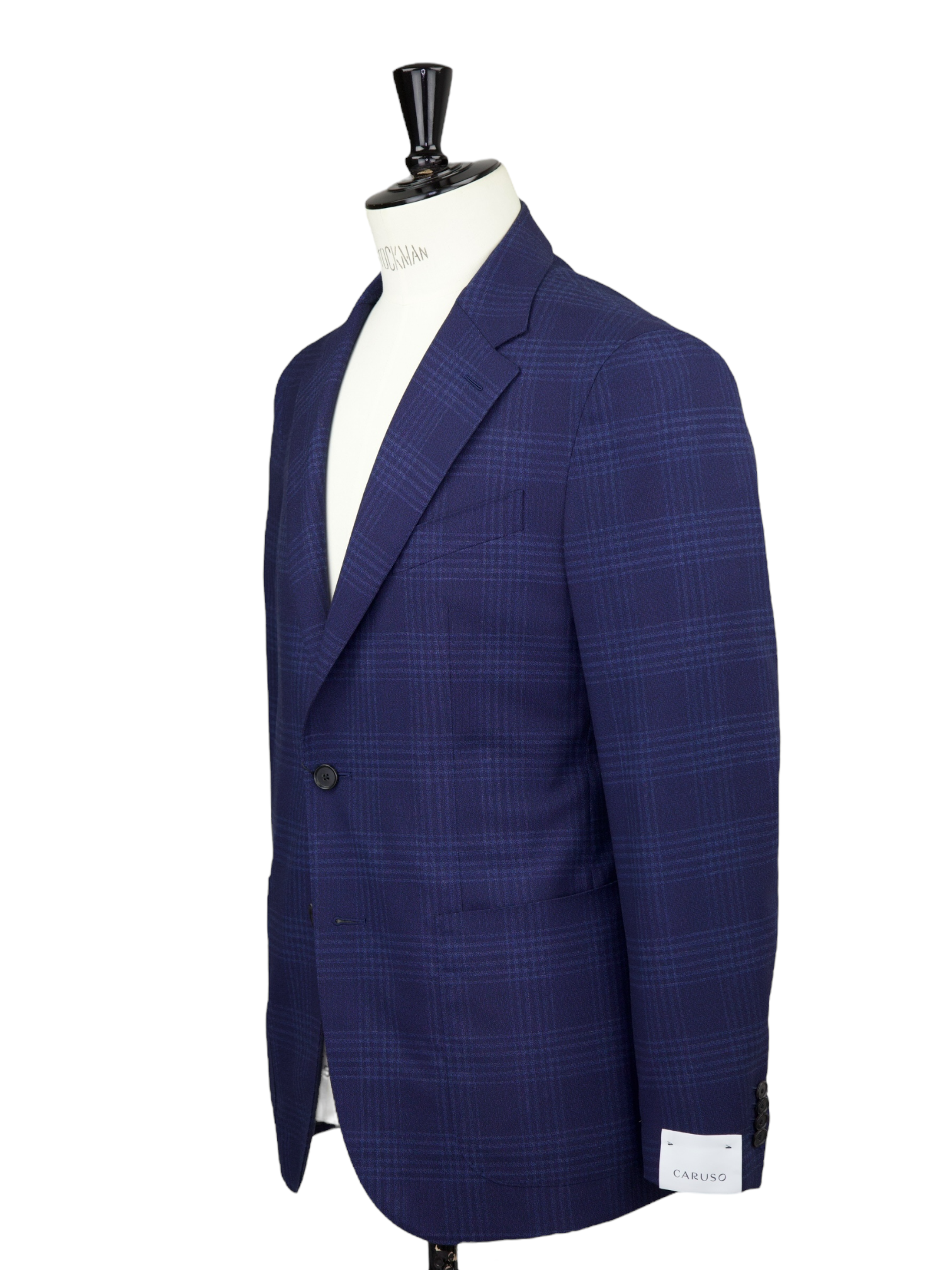Caruso Blue Glenplaid Super 180's Tosca Jacket