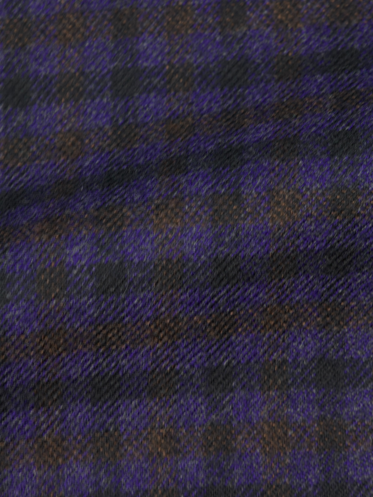 Kiton Dark Purple Woollen Gingham Winter Jacket