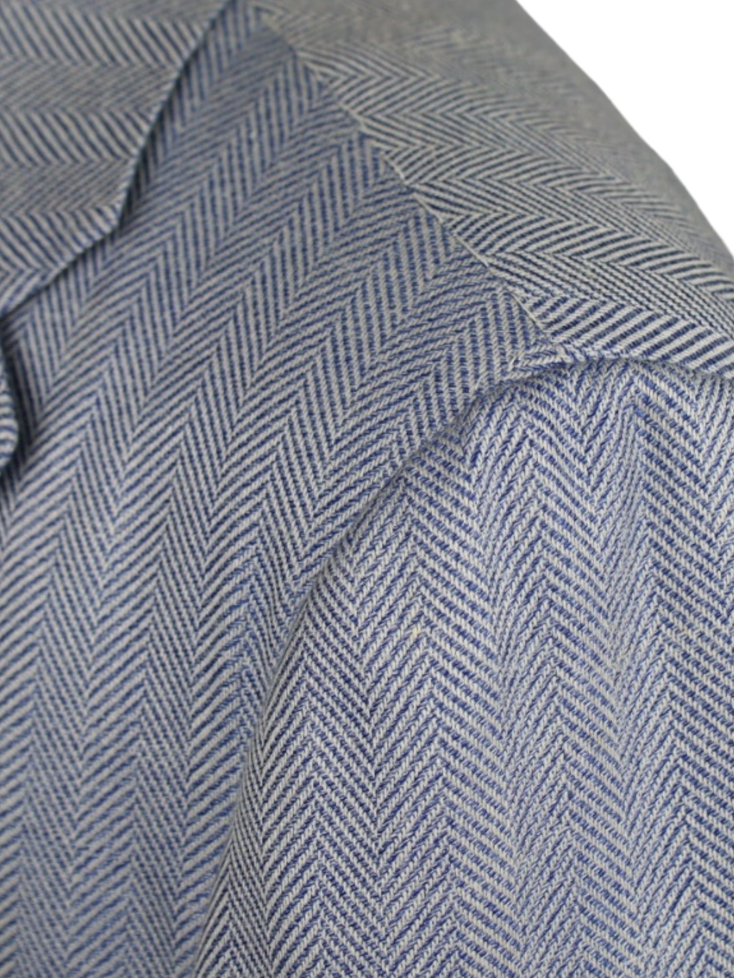 Kiton Light Blue Cashmere Blend Herringbone Summer Jacket