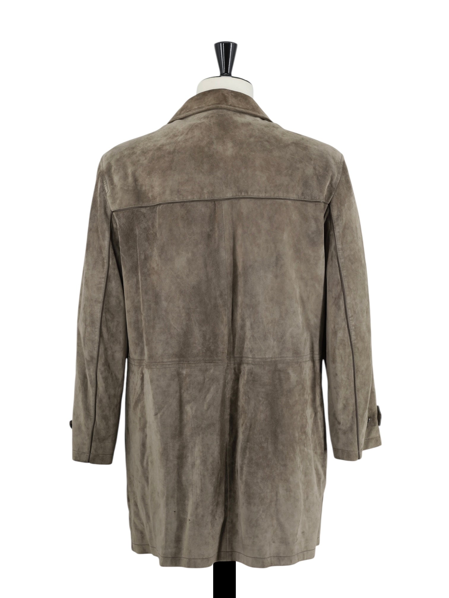 Brioni Dark-Olive Drab Lambskin Suède Coat