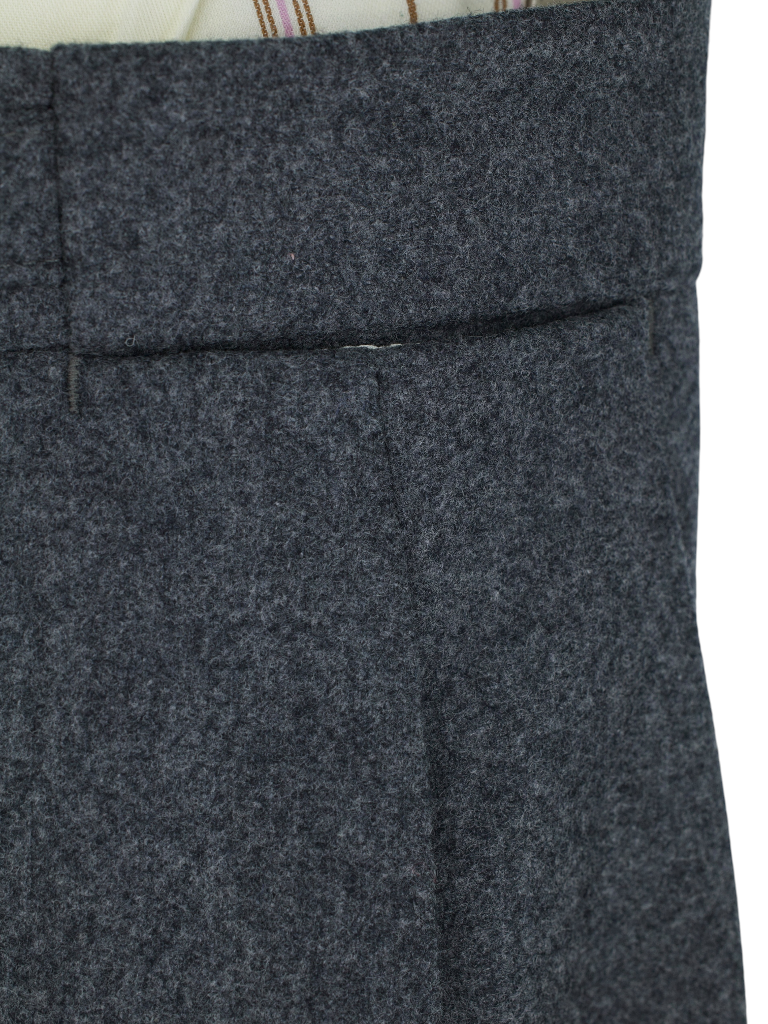 De Petrillo Grey Classic Double-Pleated Wool-Flannel Trousers