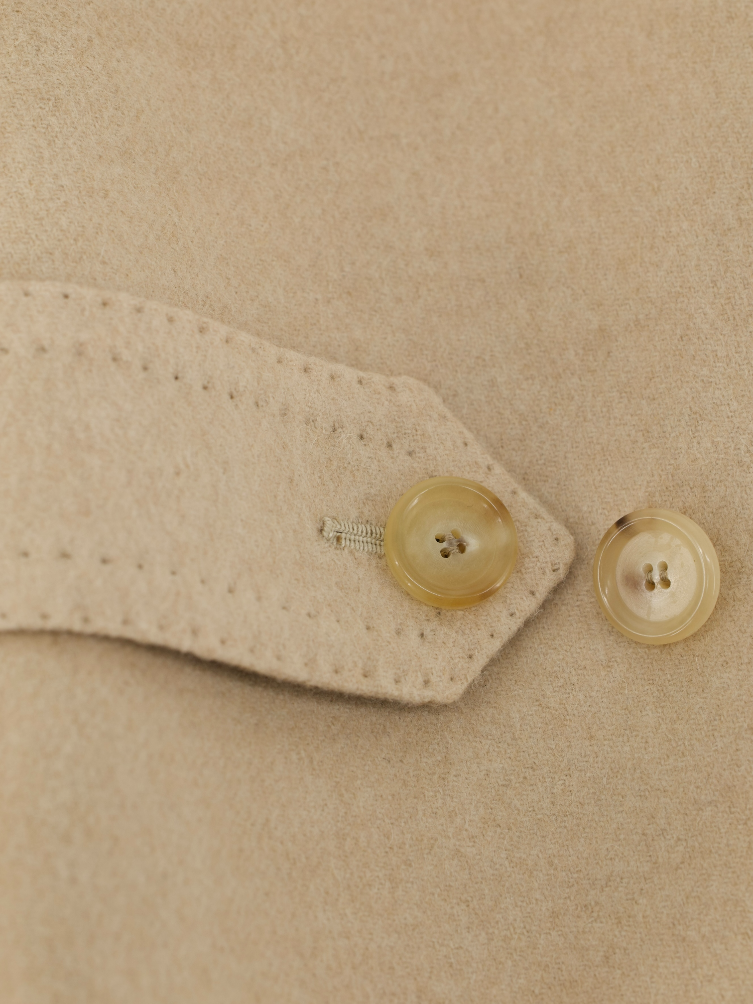 Cesare Attolini Beige Double-Faced Wool & Cashmere Sartorial Carcoat