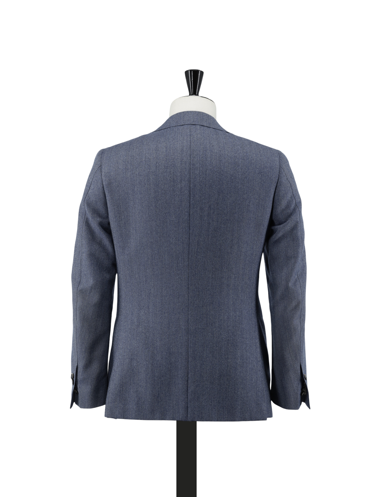 Canali Steel Blue Brushed-Wool Herringbone Jacket