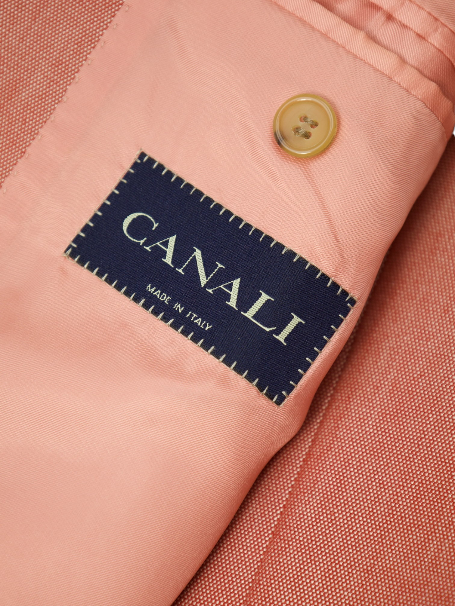 Canali Terracotta Cotton, Bamboo & Silk Pinpoint Jacket