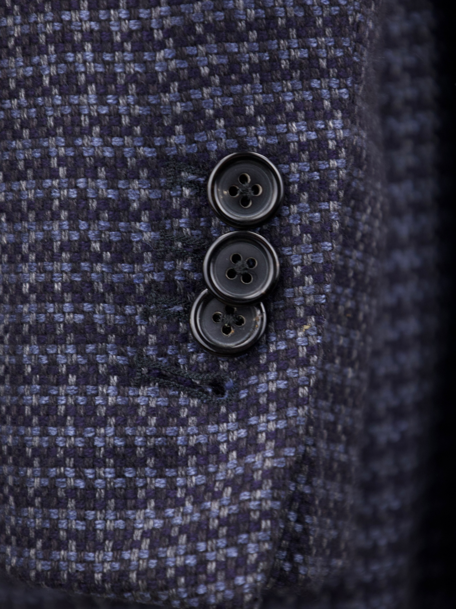 Brioni Dark Purple Cashmere & Silk Houndstooth Jacket