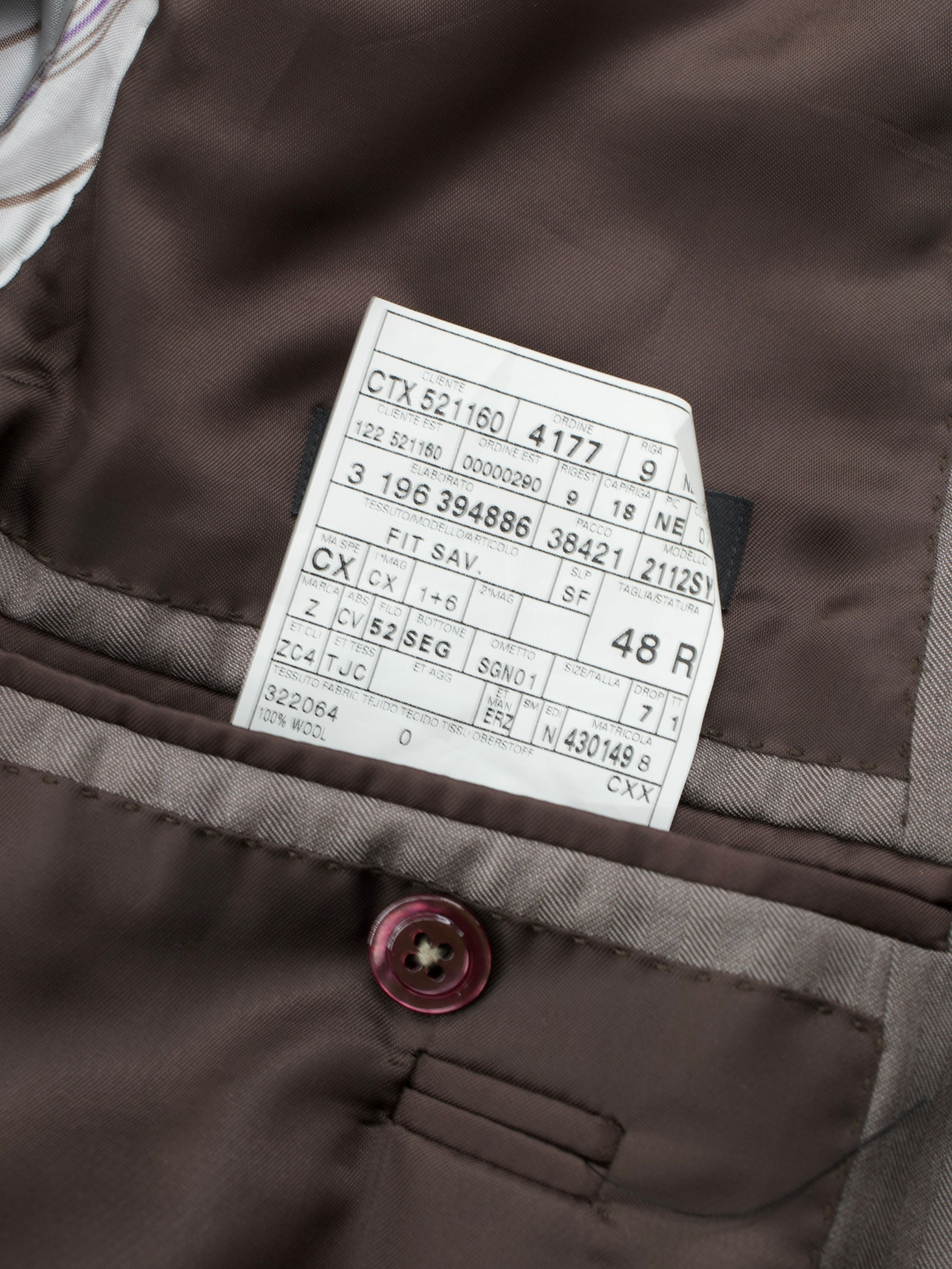 Ermenegildo Zegna Warm Taupe 4-Seasons Trofeo-Wool Herringbone Suit